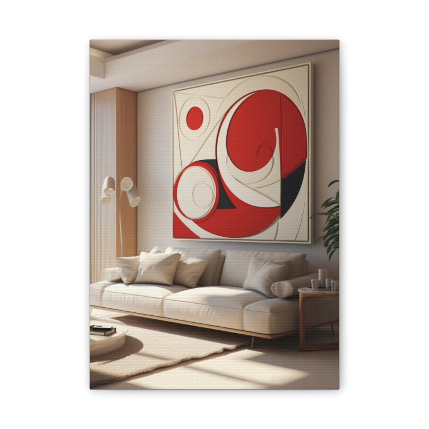 Crimson Elegance: A Symphony of Sophistication Canvas Print
