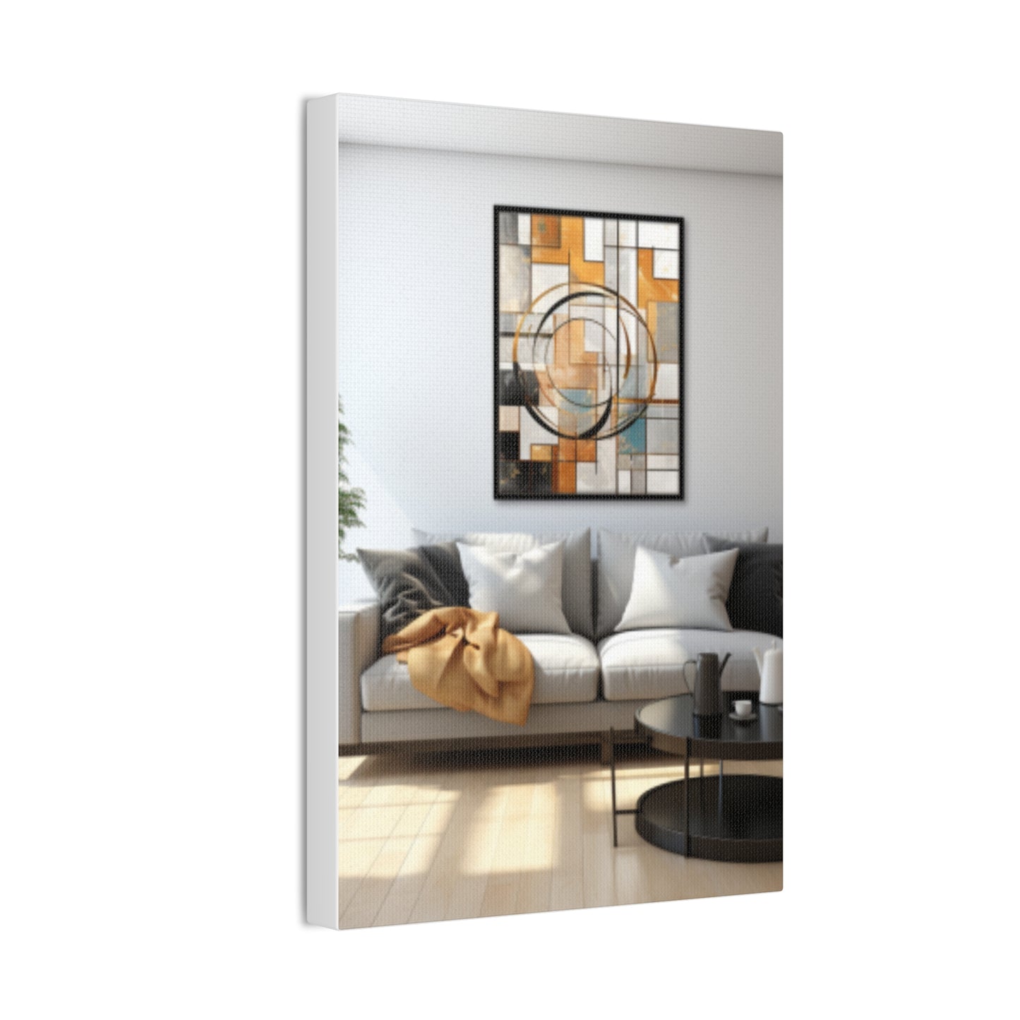 Gold and Black Elegance: A Symphony of Sophistication Canvas Print