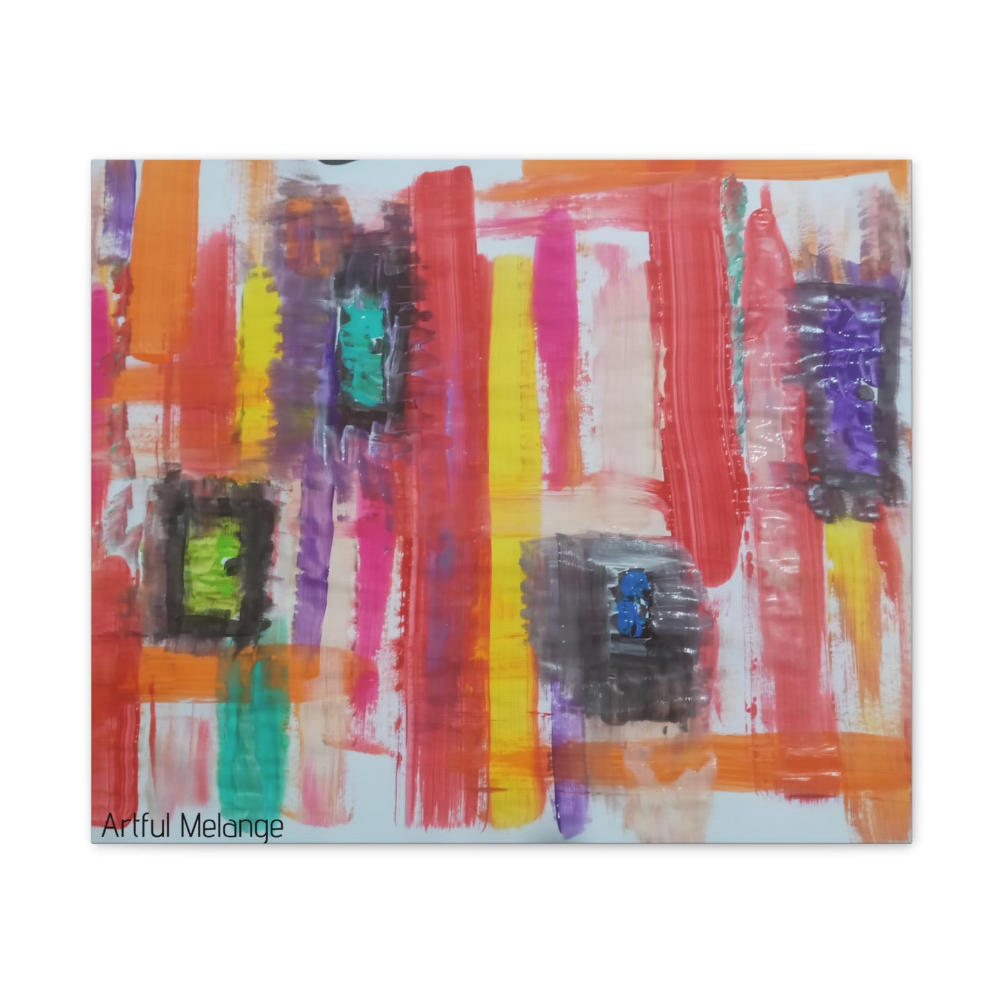 Primary Elegance: A Symphony of Sophistication Canvas Print