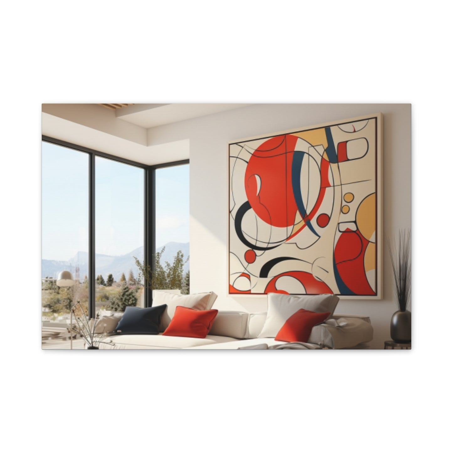 Crimson Elegance: A Symphony of Sophistication Canvas Print