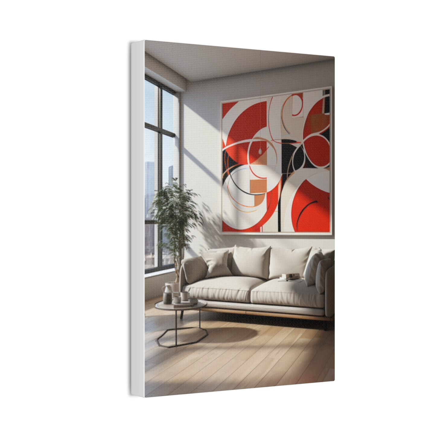 Crimson Elegance: A Symphony of Sophistication Canvas Print