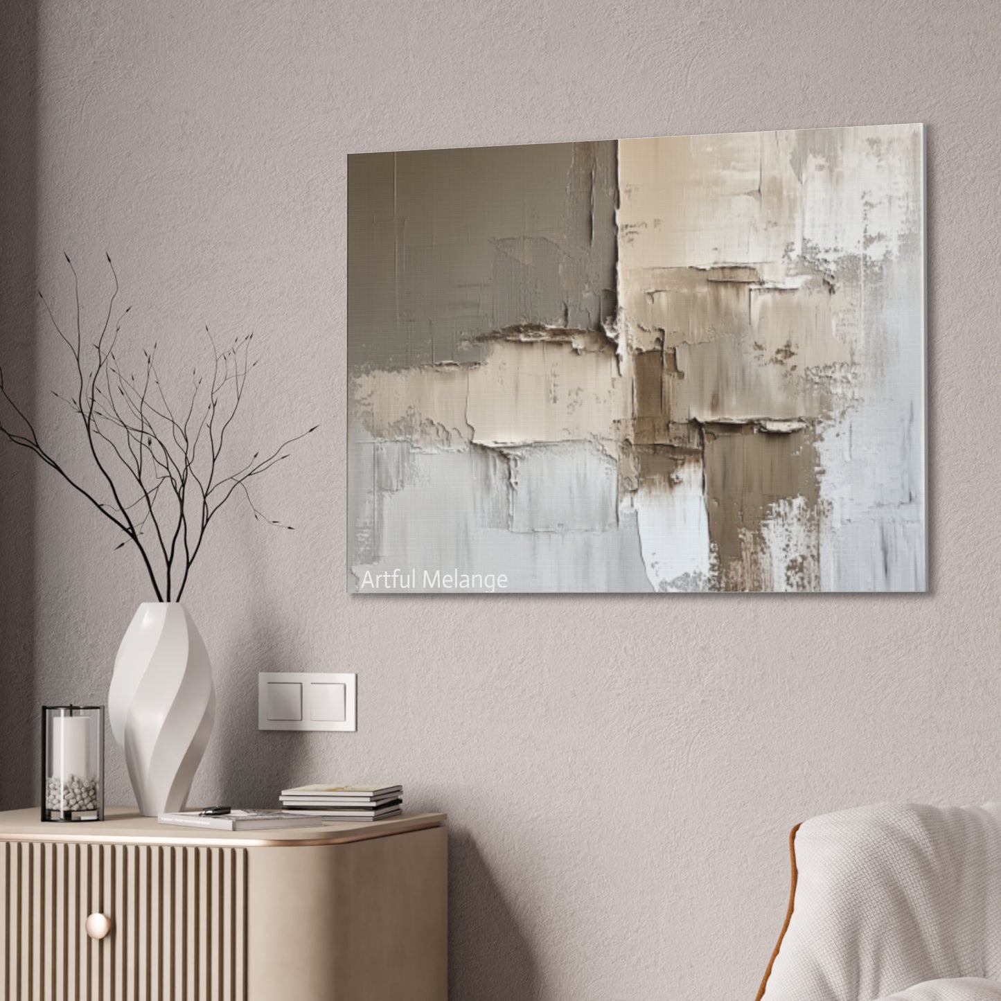 Acrylic Abstract Canvas Print - Richly Textured Artistry