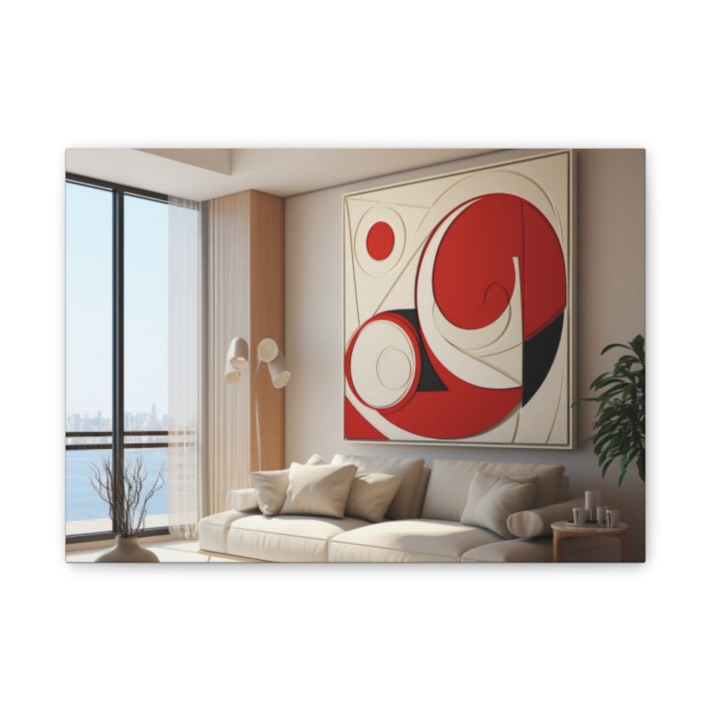 Crimson Elegance: A Symphony of Sophistication Canvas Print