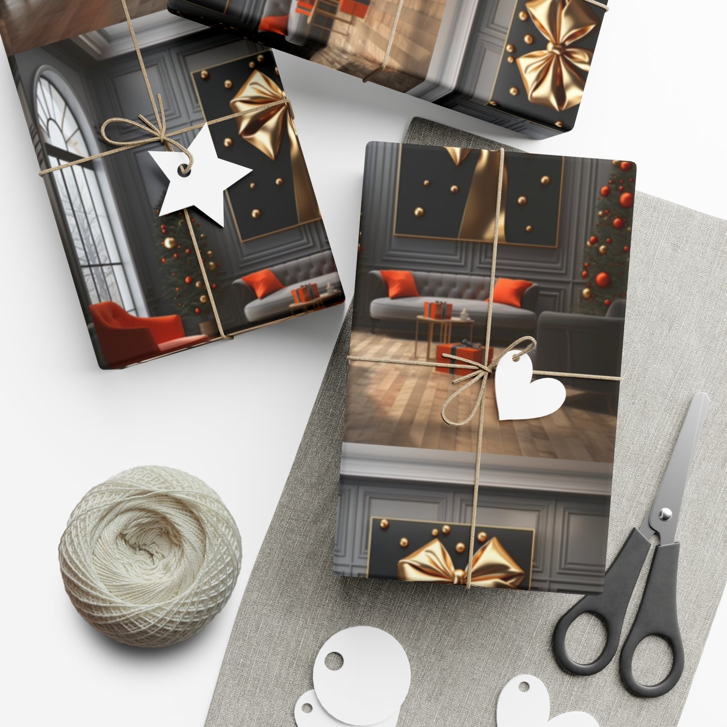Elegant Gold Holiday Wrapping Paper Collection – Elevate Your Gifts with Sophisticated Style