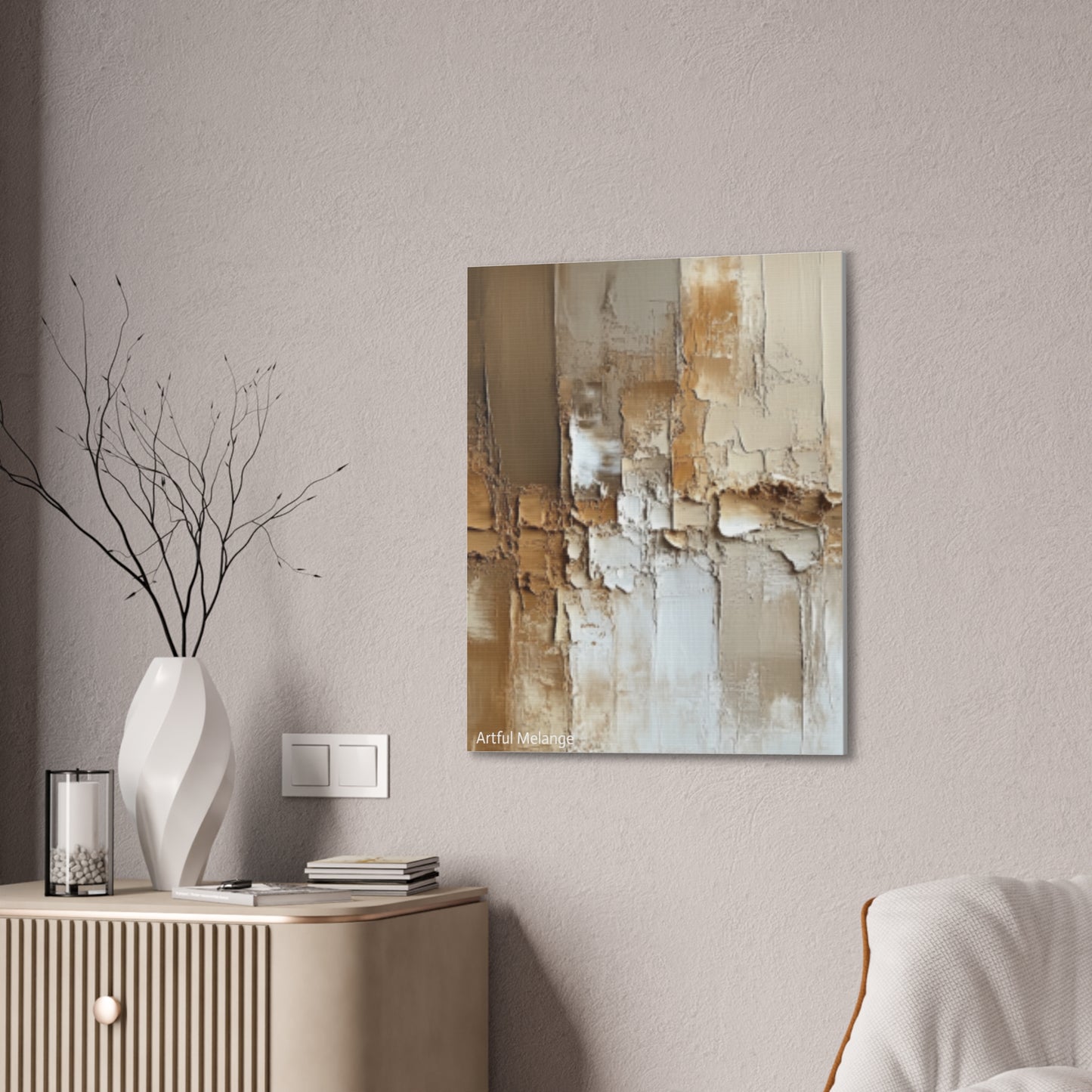 Acrylic Abstract Canvas Print - Richly Textured Artistry