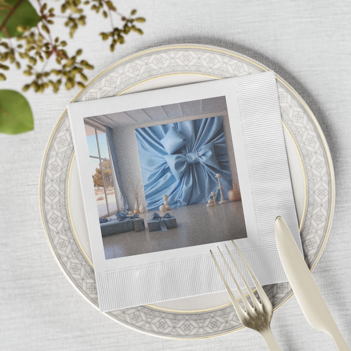 Dynamic Holiday Napkins for Sophisticated Living Spaces