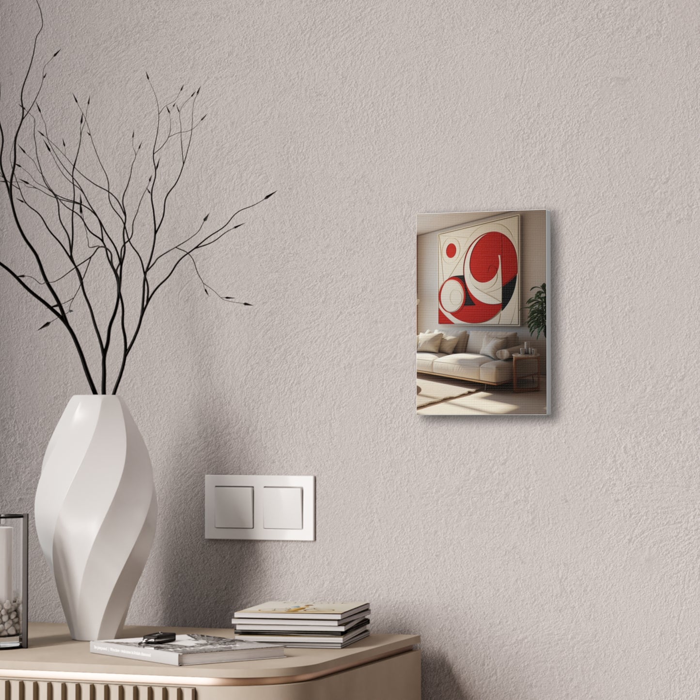 Crimson Elegance: A Symphony of Sophistication Canvas Print