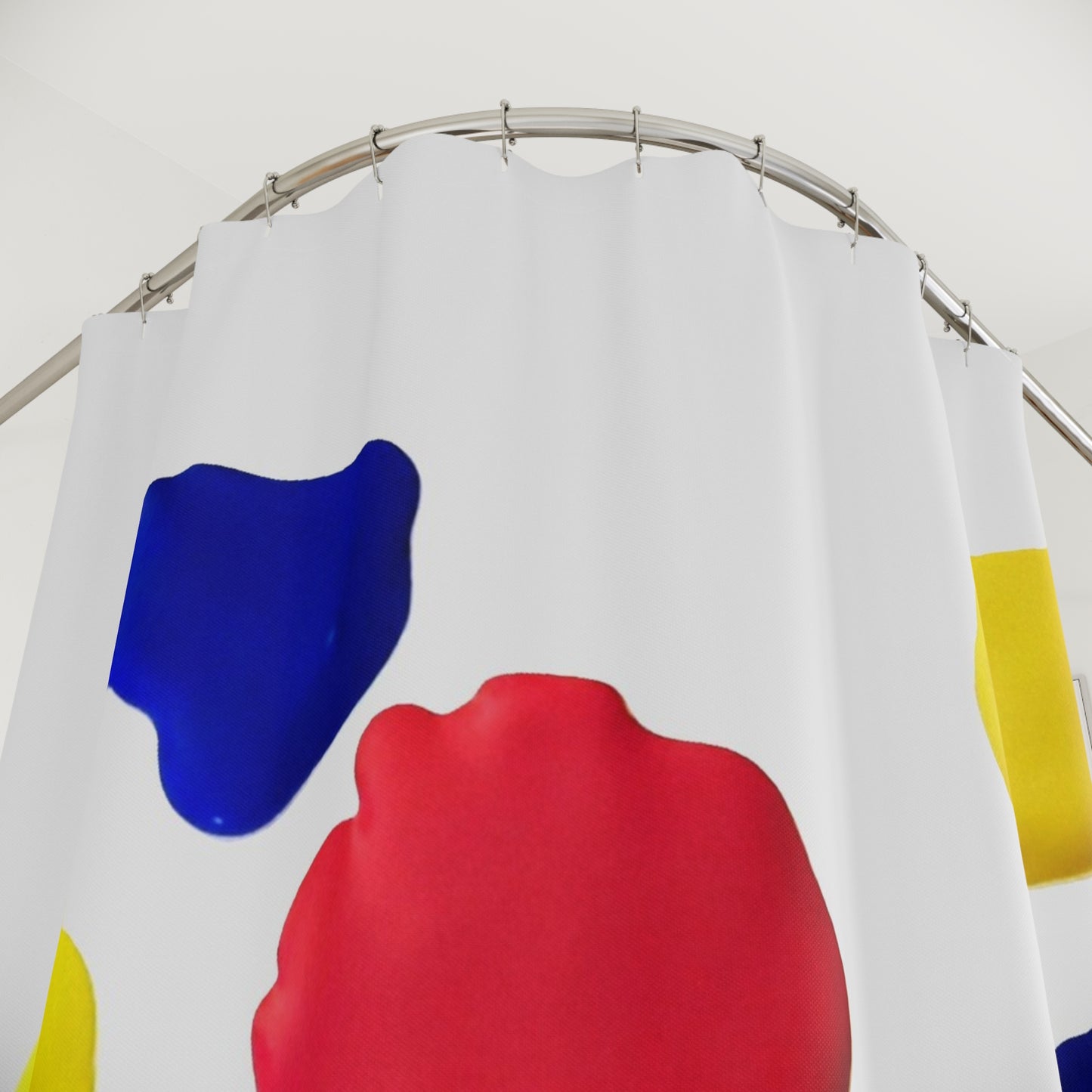 Canvas Cascade: Abstract Acrylic Art Shower Curtain Collection