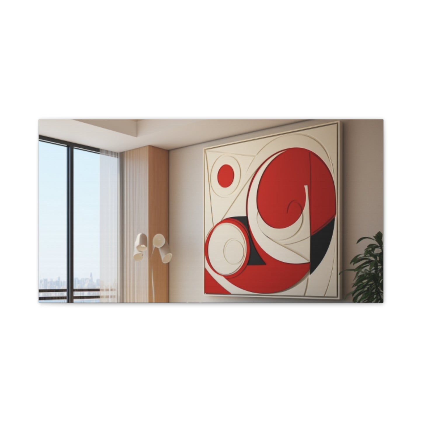 Crimson Elegance: A Symphony of Sophistication Canvas Print
