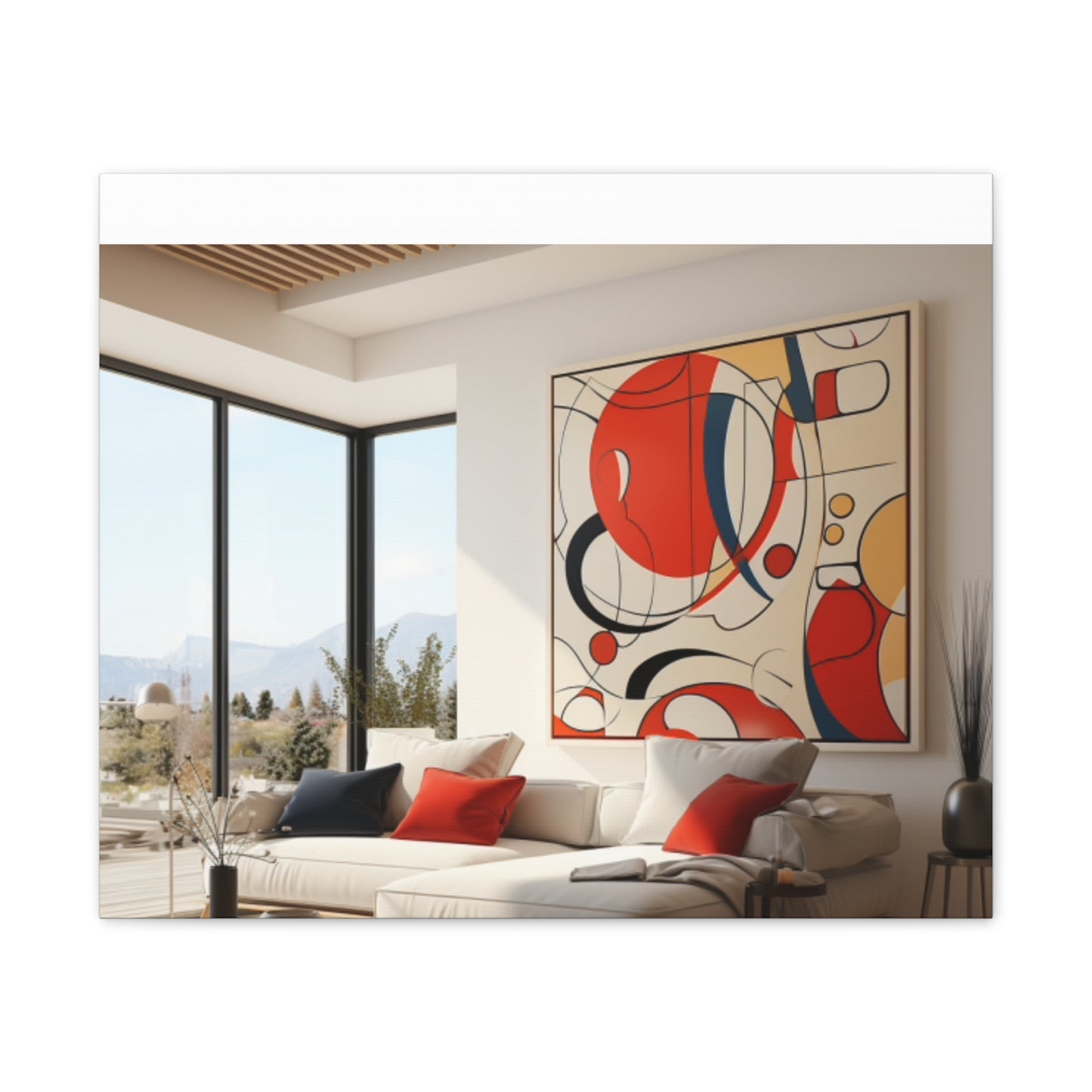 Crimson Elegance: A Symphony of Sophistication Canvas Print