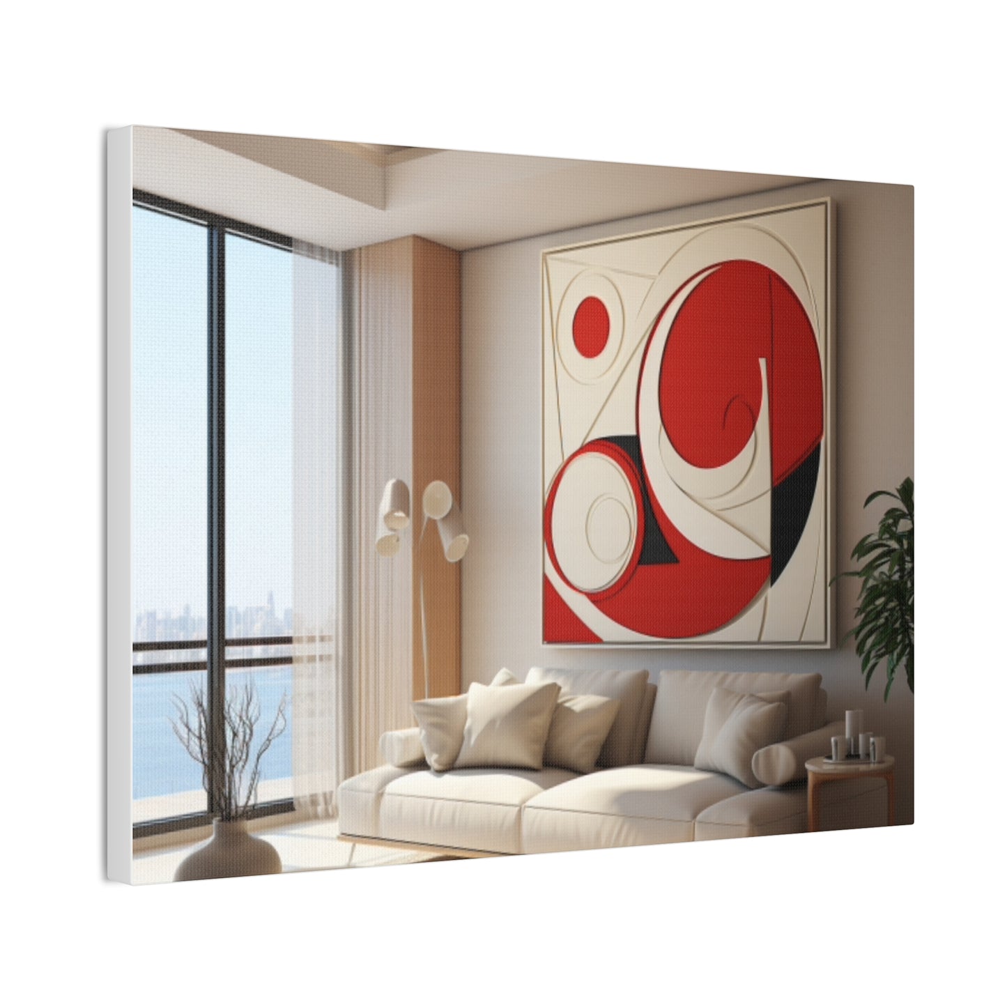 Crimson Elegance: A Symphony of Sophistication Canvas Print