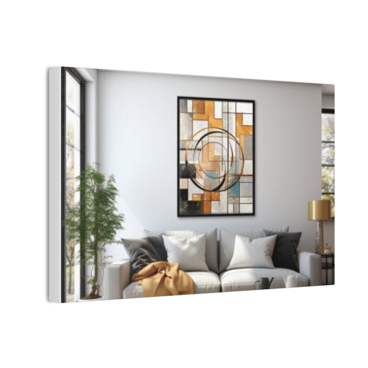 Gold and Black Elegance: A Symphony of Sophistication Canvas Print