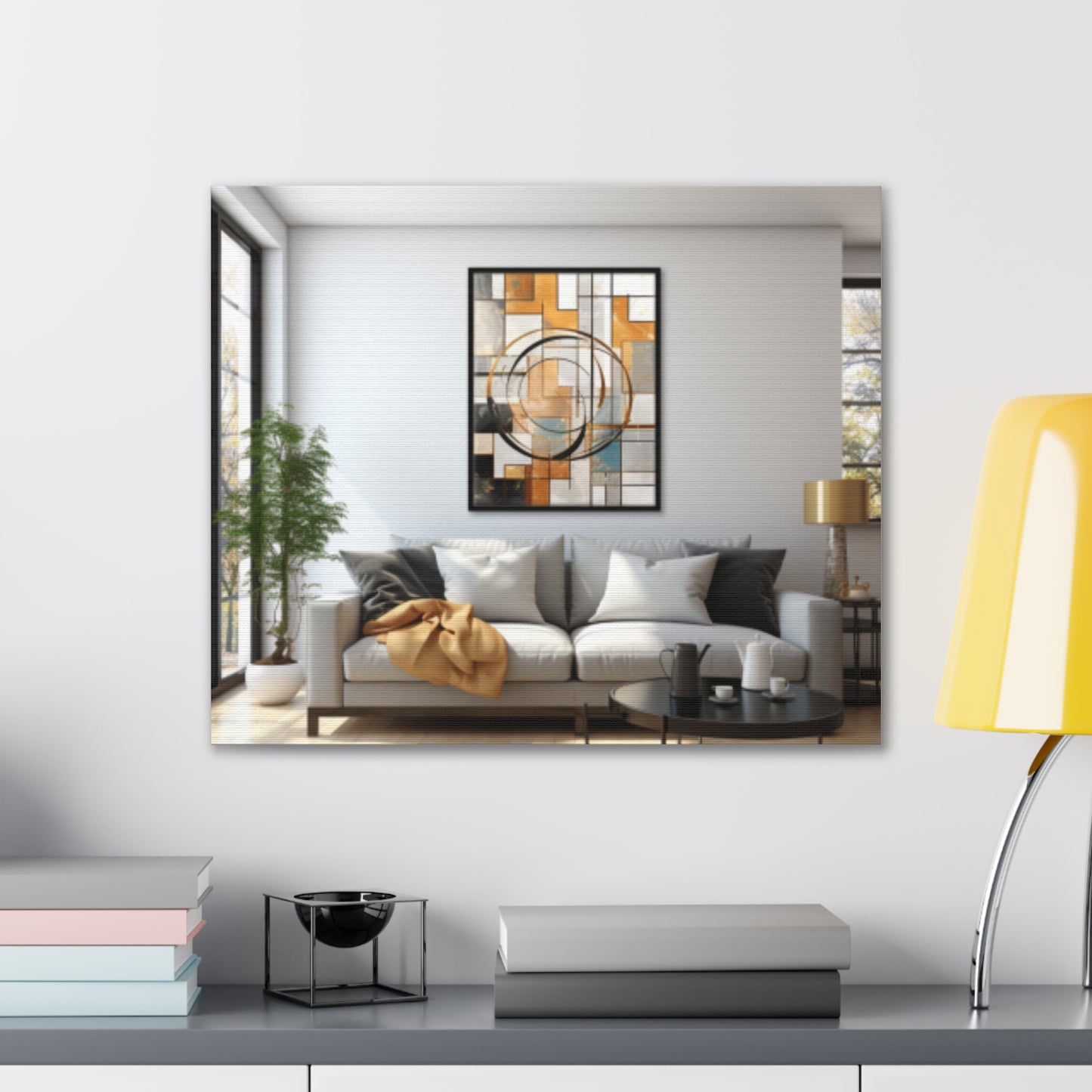 Gold and Black Elegance: A Symphony of Sophistication Canvas Print