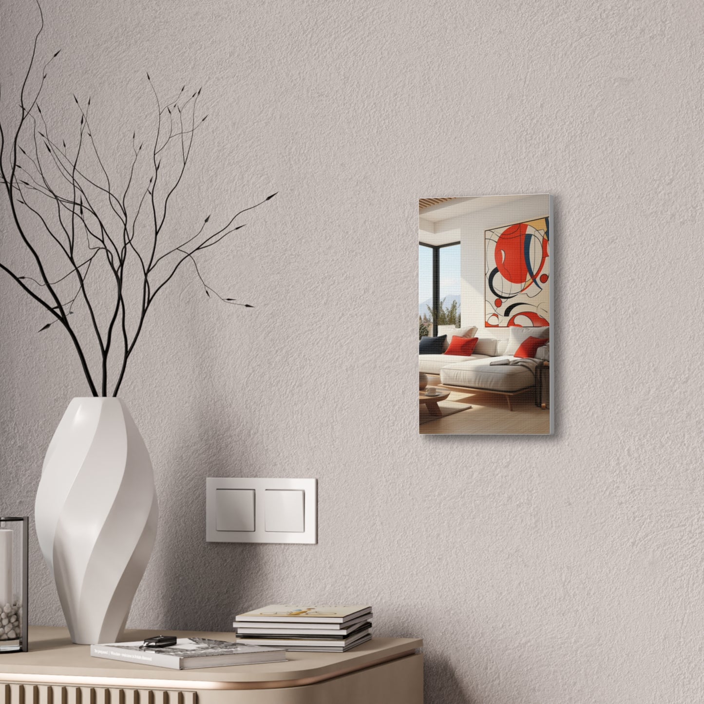 Crimson Elegance: A Symphony of Sophistication Canvas Print