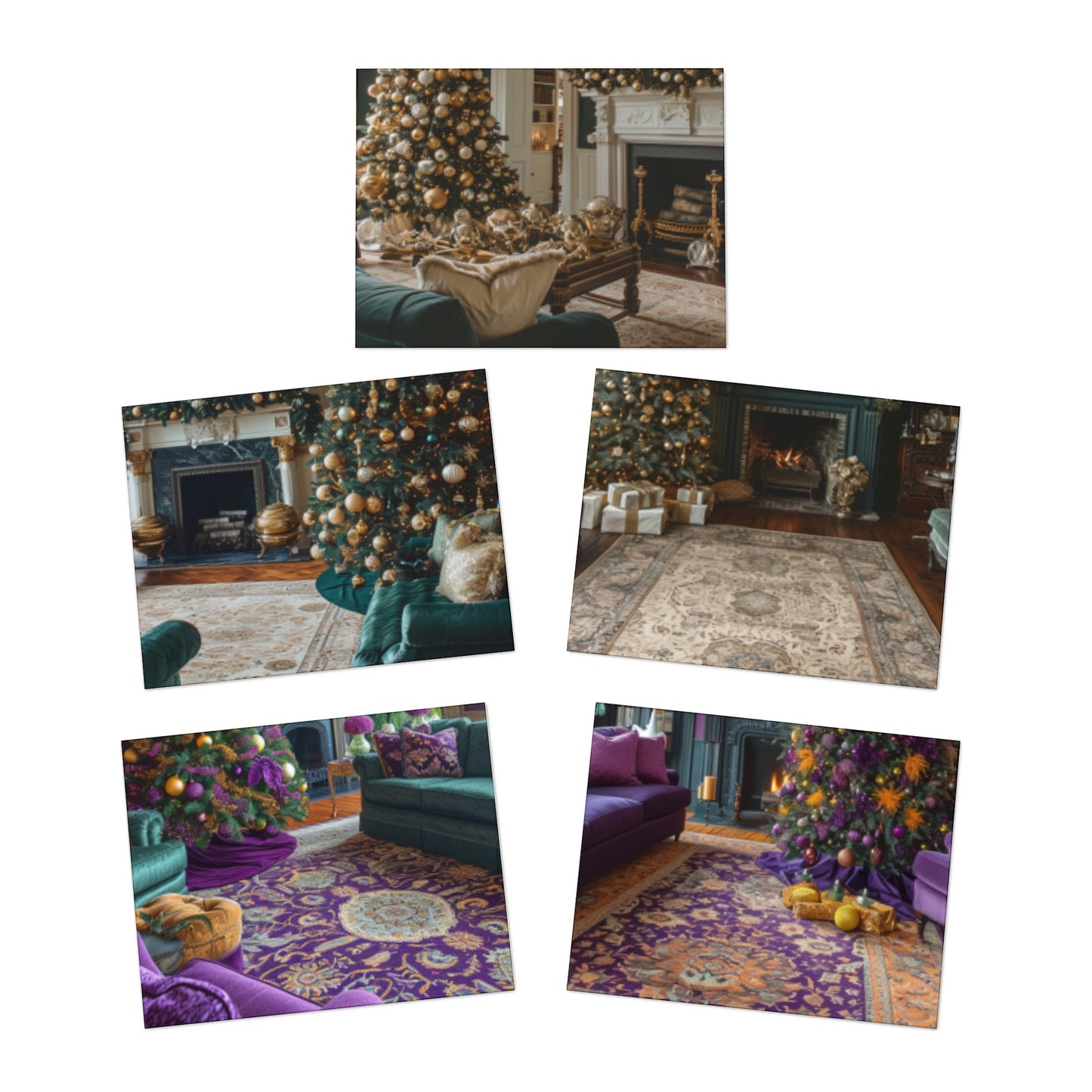 Big Easy Festivity Mardi Gras Note Card Set (5-Pack)