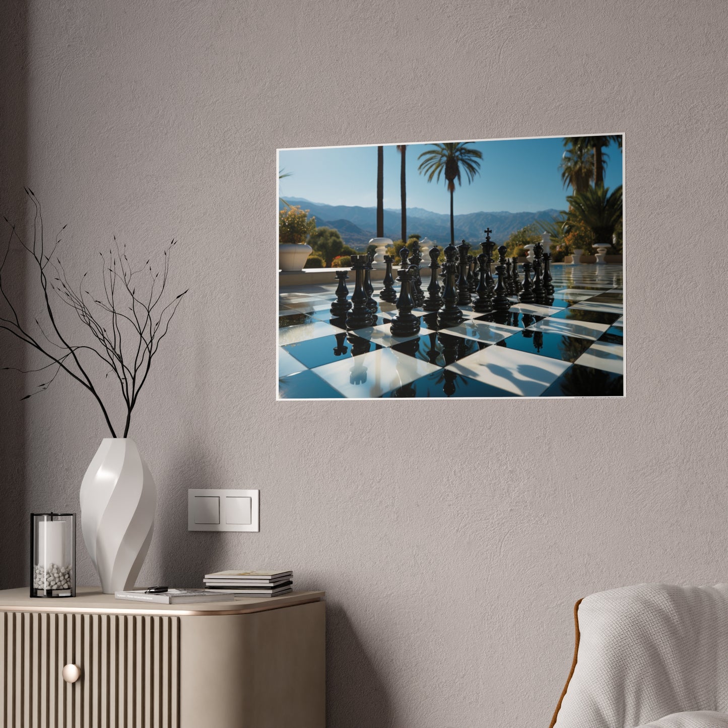 Grandmaster Majesty- Chess Set Poster Print Series