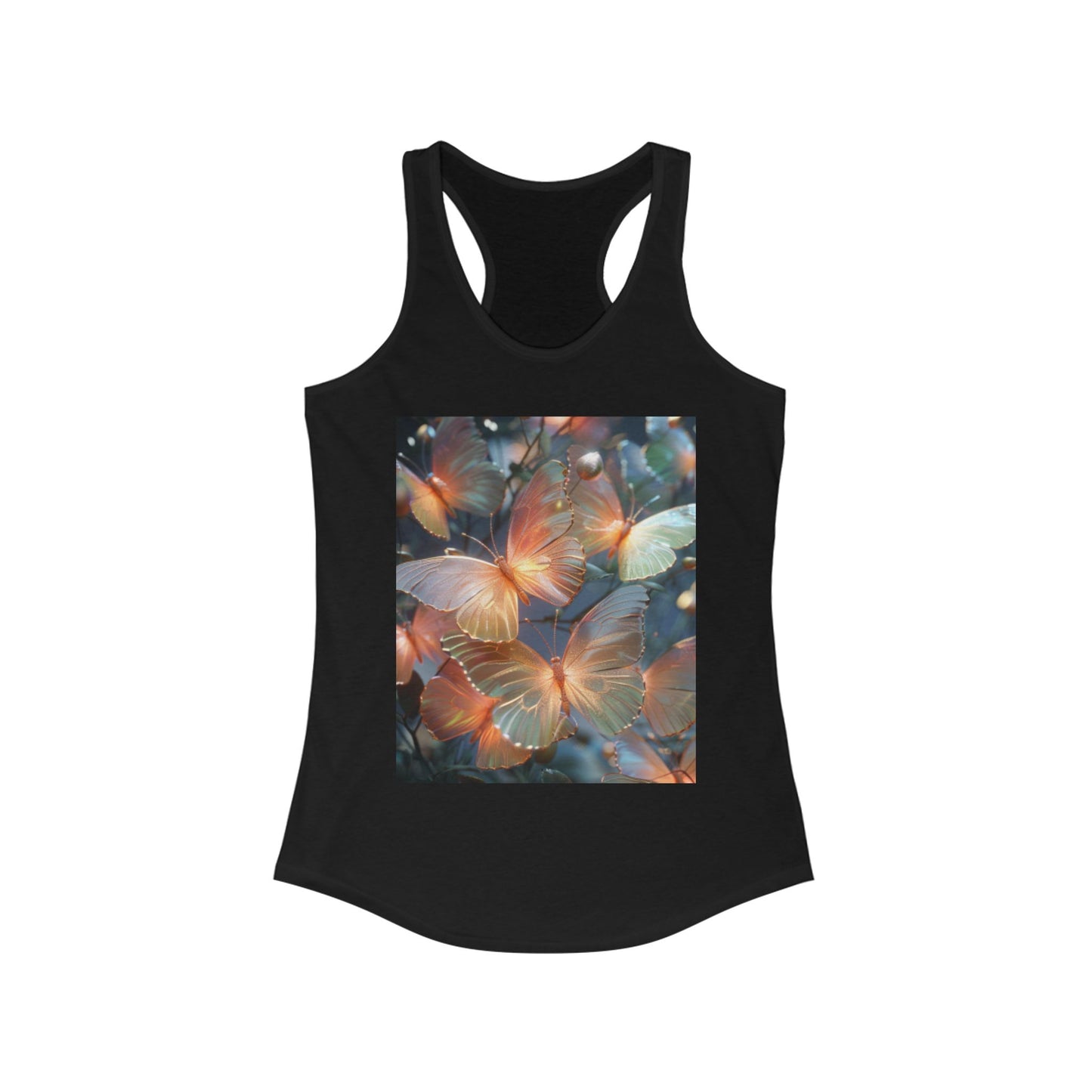 Flutter & Flow | Women's Razorback White T-Shirts with Artistic Butterflies 6