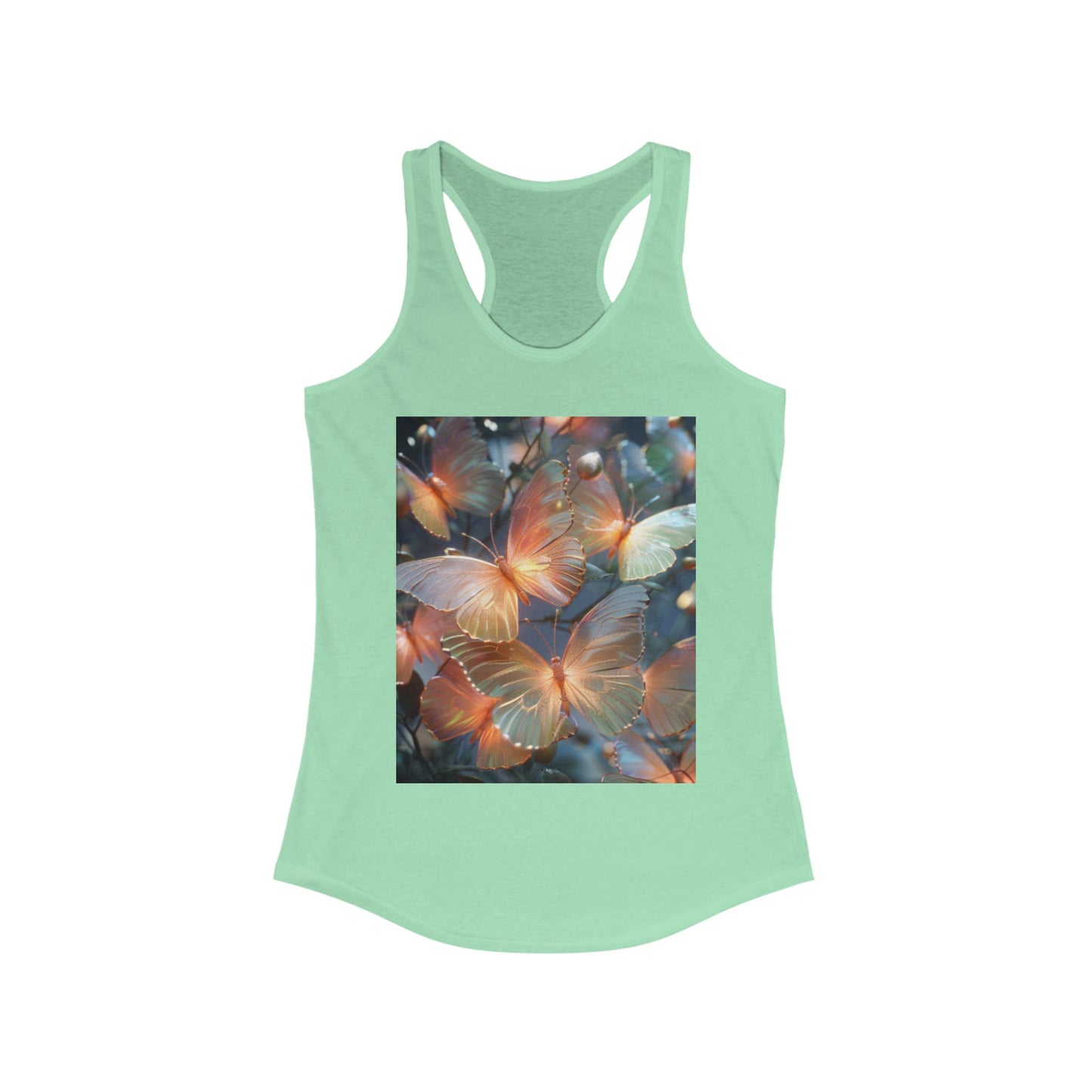 Flutter & Flow | Women's Razorback White T-Shirts with Artistic Butterflies 6