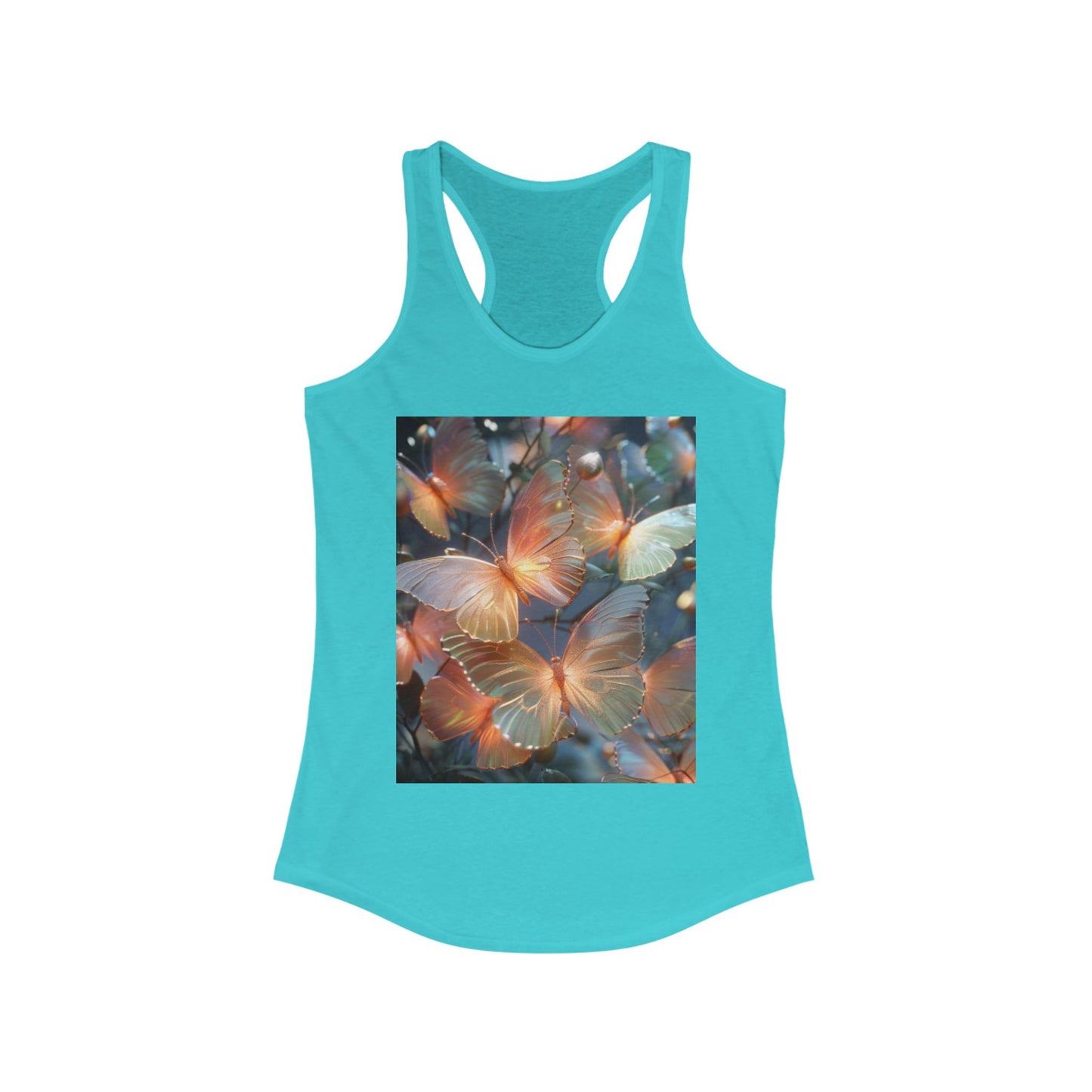 Flutter & Flow | Women's Razorback White T-Shirts with Artistic Butterflies 6