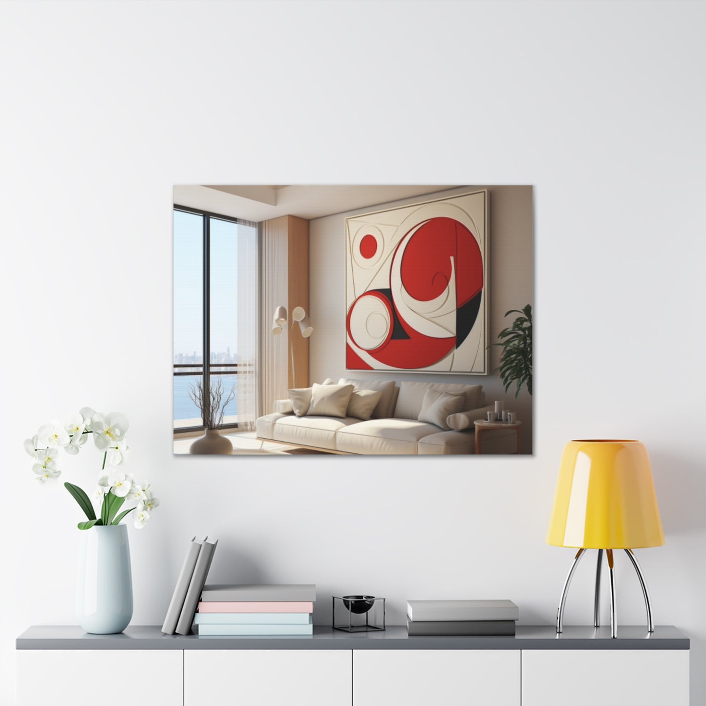 Crimson Elegance: A Symphony of Sophistication Canvas Print