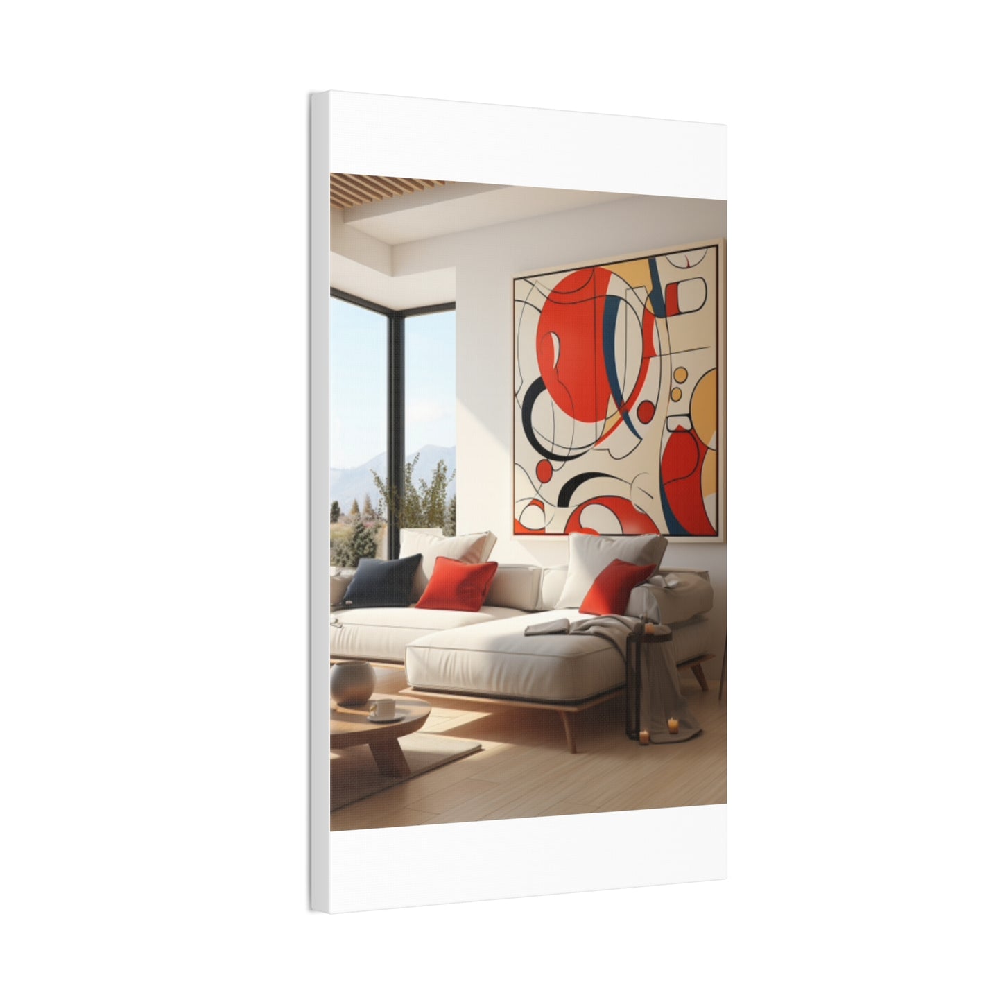 Crimson Elegance: A Symphony of Sophistication Canvas Print