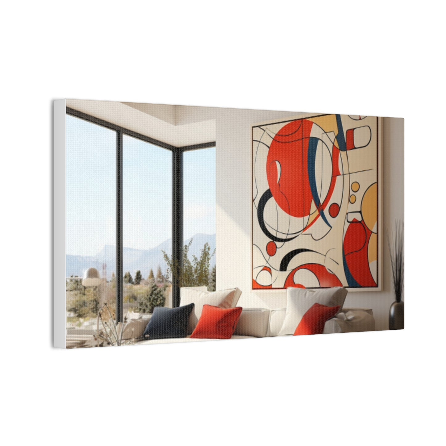 Crimson Elegance: A Symphony of Sophistication Canvas Print
