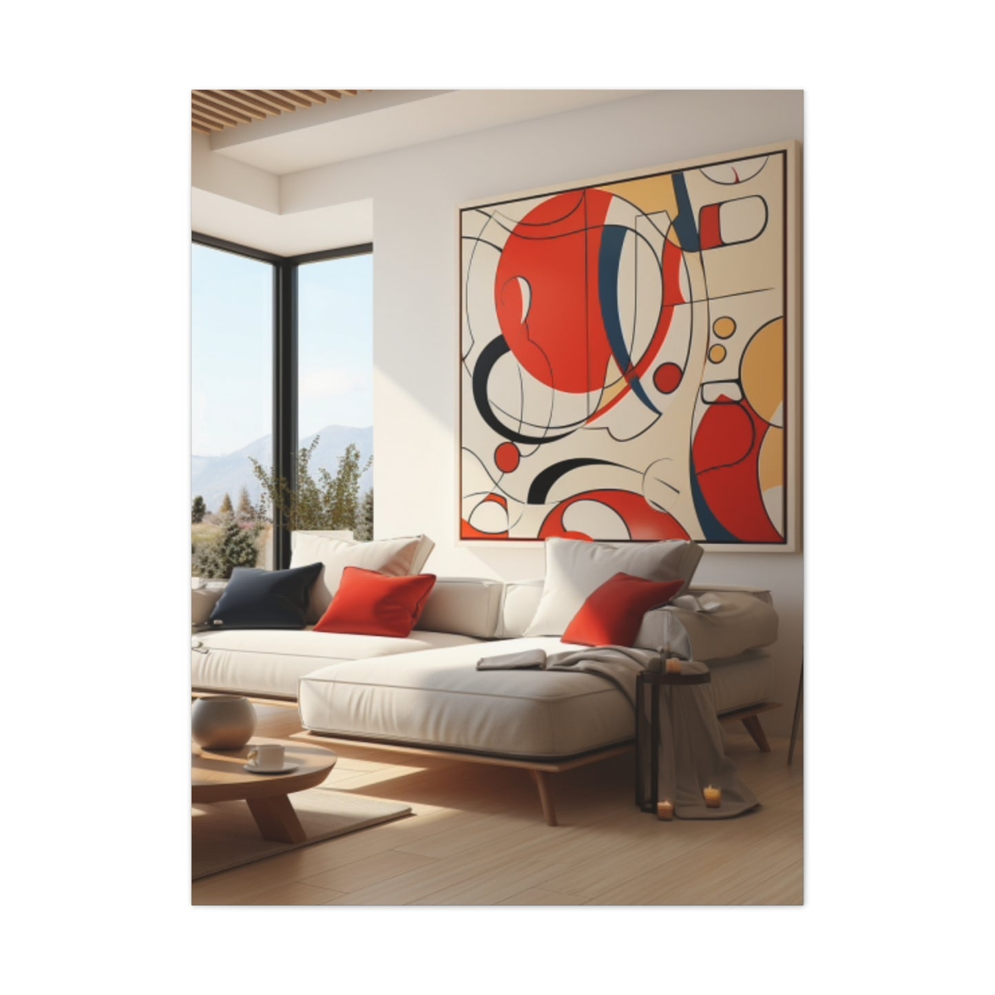 Crimson Elegance: A Symphony of Sophistication Canvas Print
