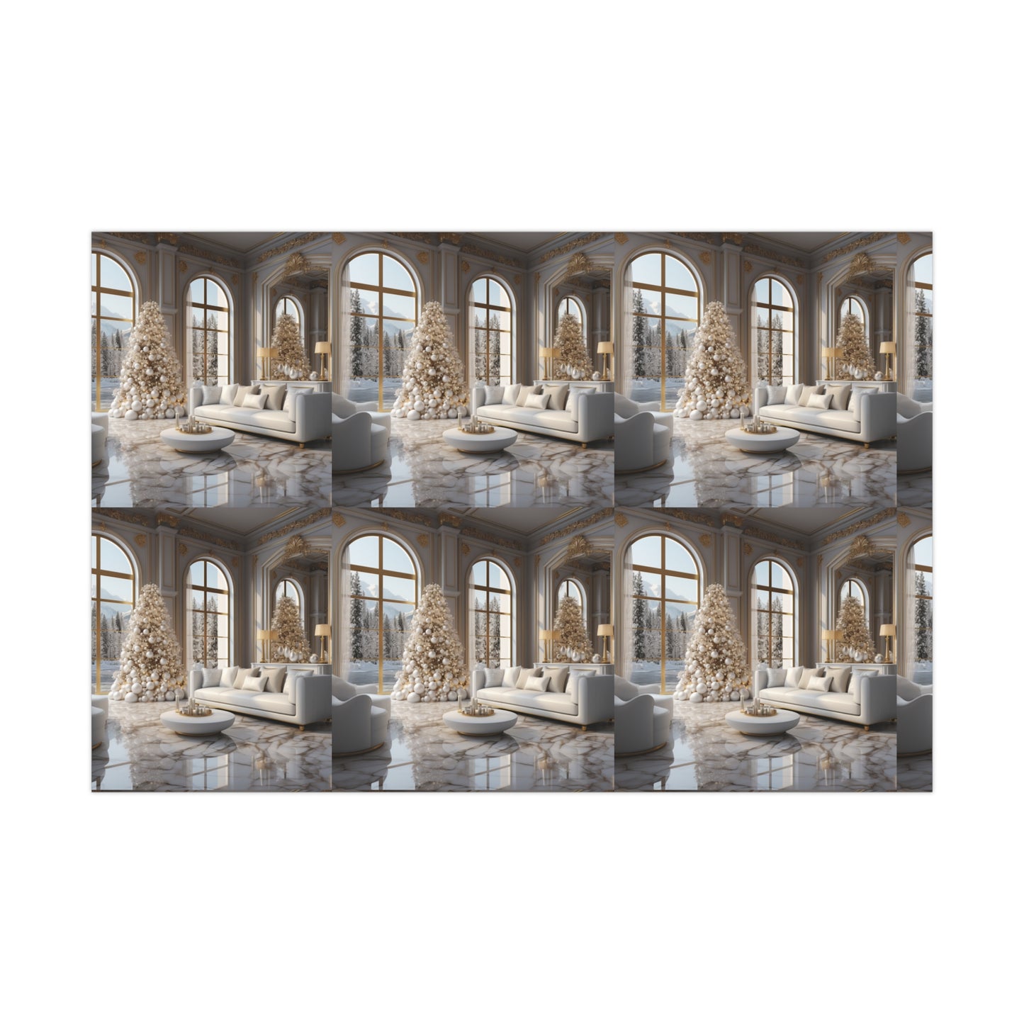 Elegant Gold and White Holiday Wrapping Paper Collection – Elevate Your Gifts with Sophisticated Style