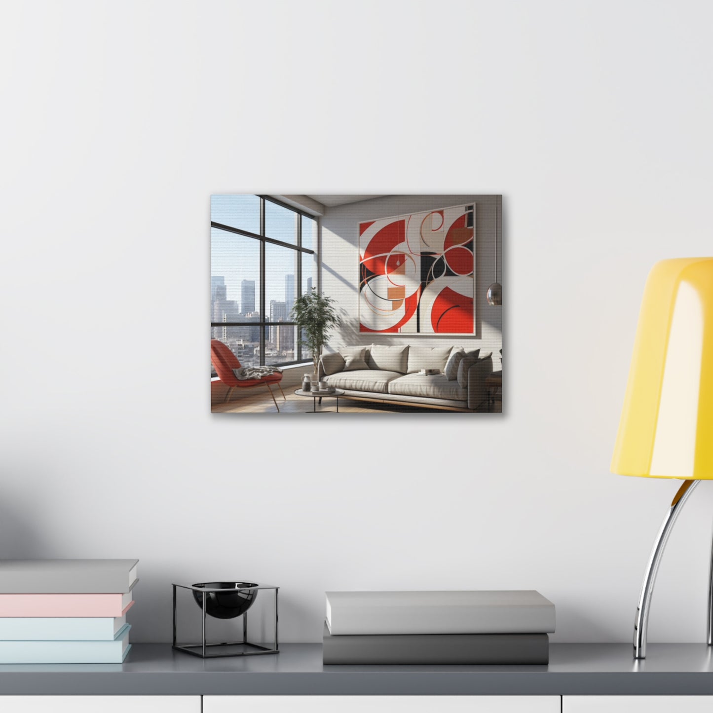 Crimson Elegance: A Symphony of Sophistication Canvas Print