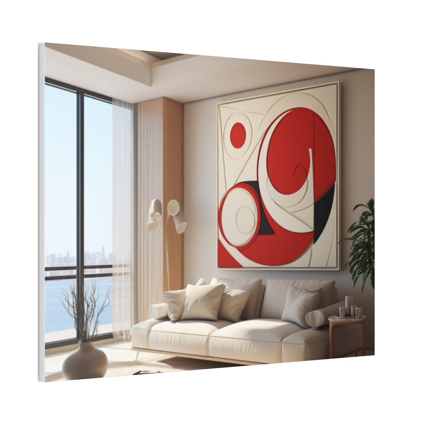 Crimson Elegance: A Symphony of Sophistication Canvas Print