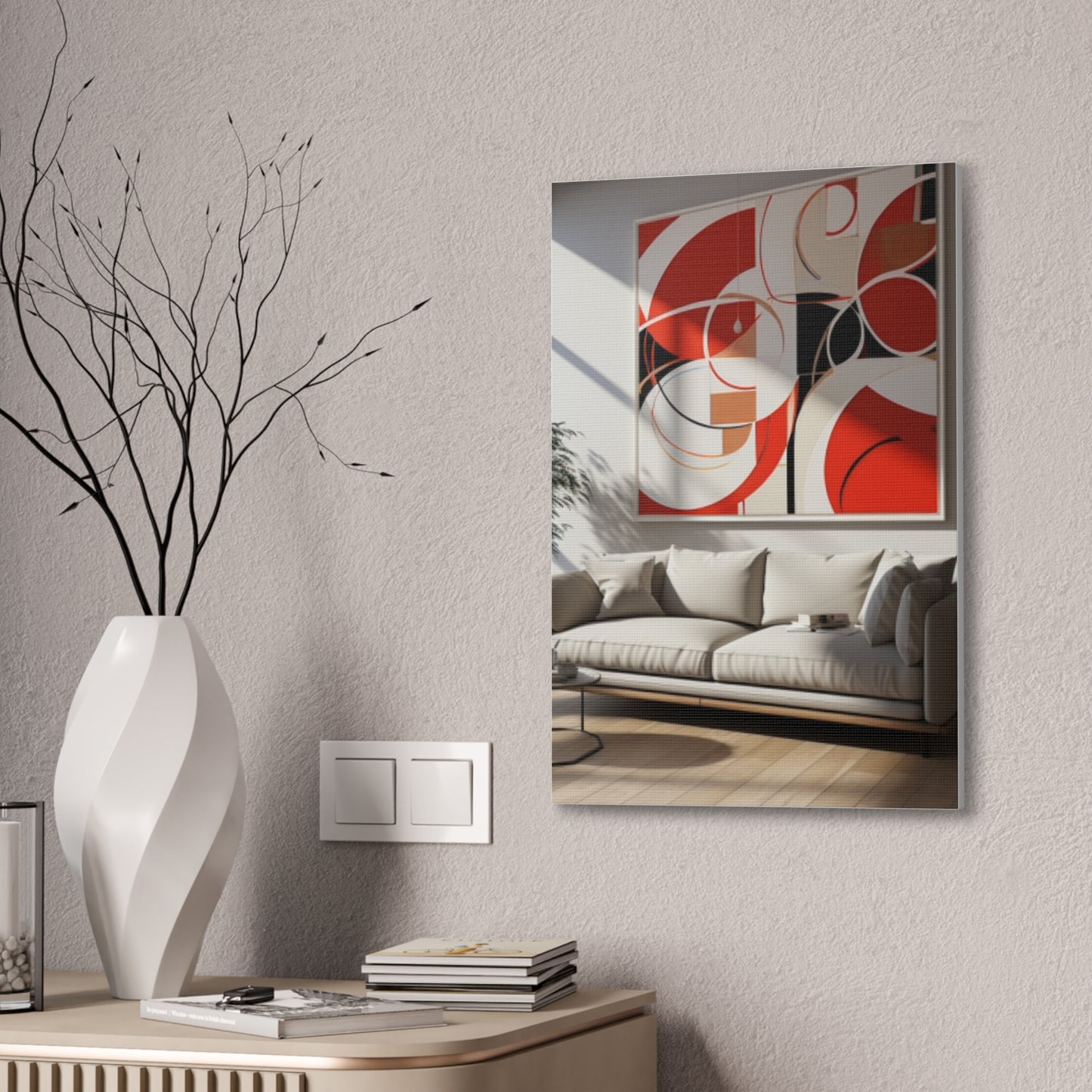 Crimson Elegance: A Symphony of Sophistication Canvas Print