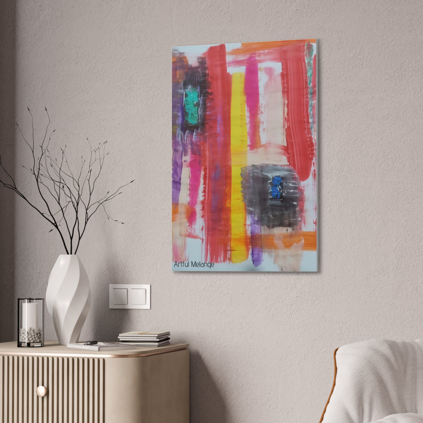Primary Elegance: A Symphony of Sophistication Canvas Print