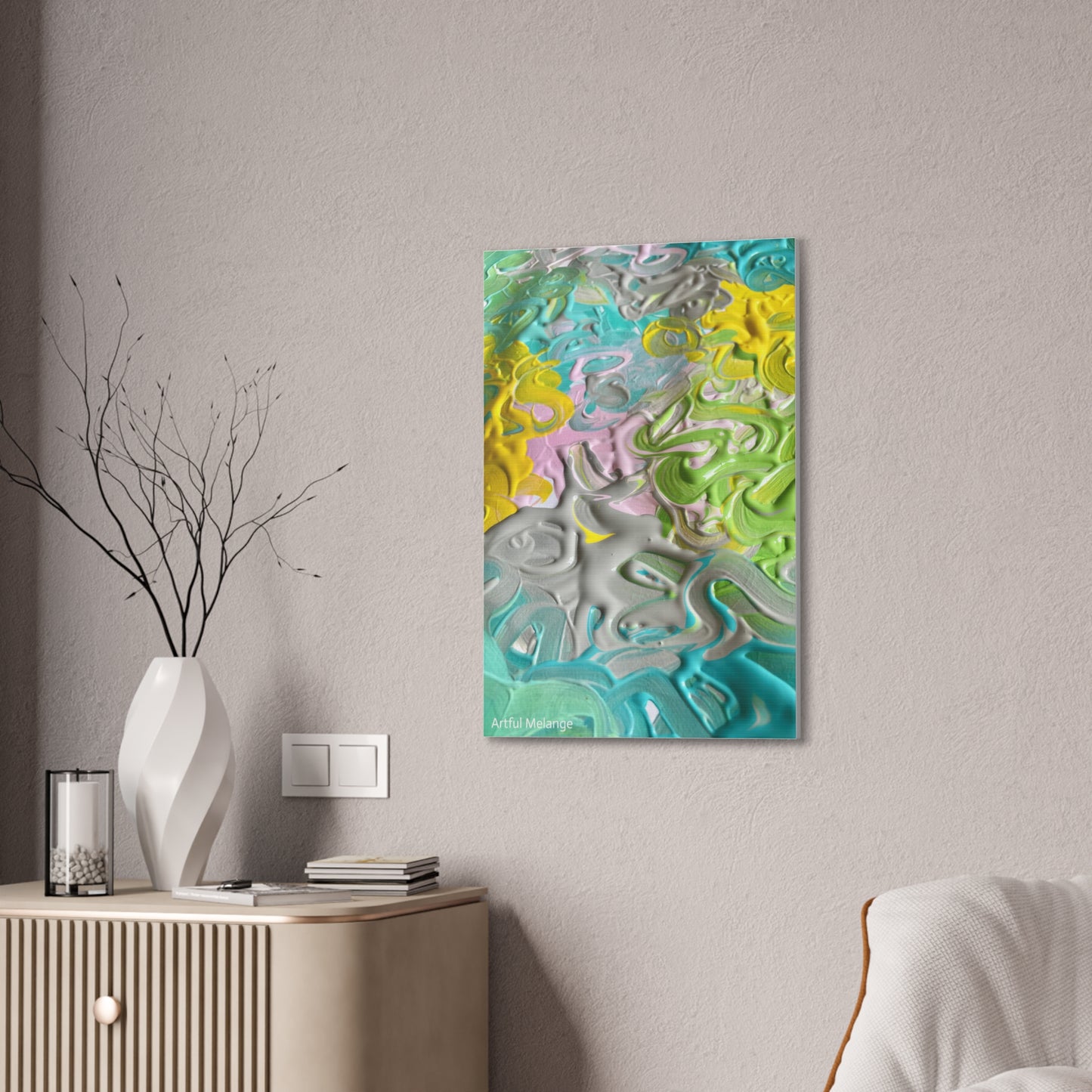 Acrylic Abstract Canvas Print - Richly Textured Artistry