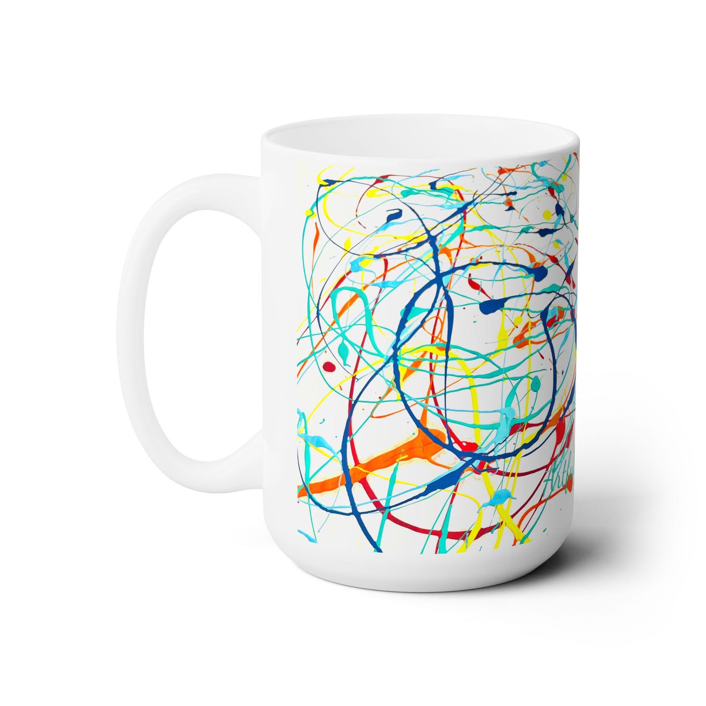 Artsy Abstract Ceramic Mug 15oz