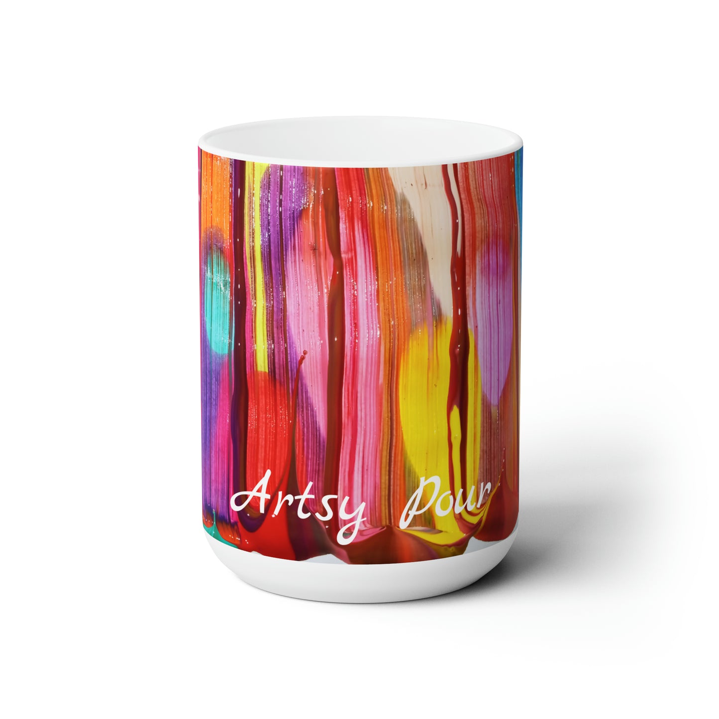Artsy Pour Ceramic Mug 15oz