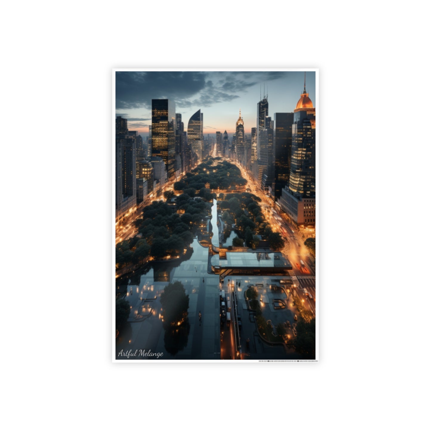Skyline Vista: Hyper-Realistic 3D Cityscape Posters
