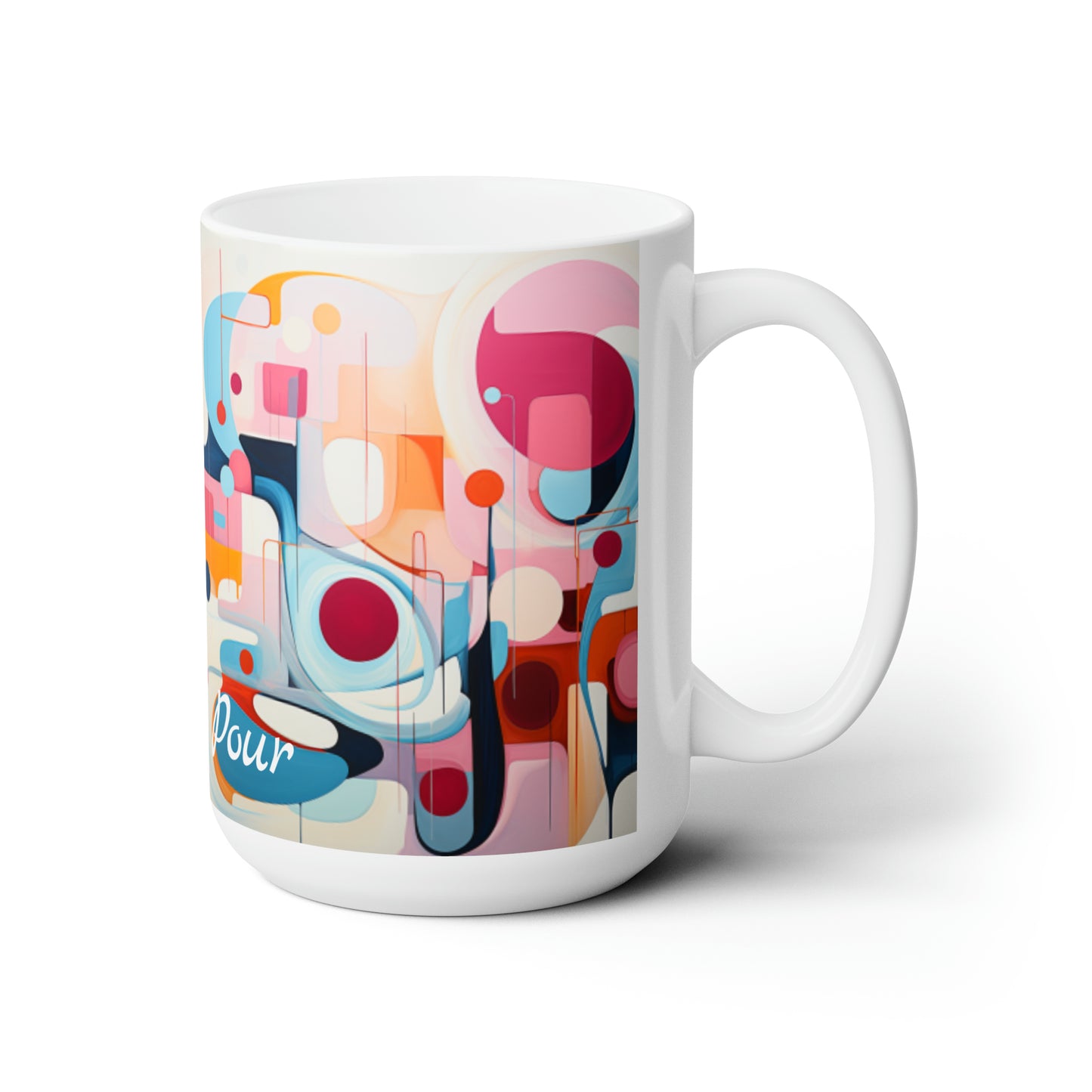 Artsy Pour Ceramic Mug 15oz