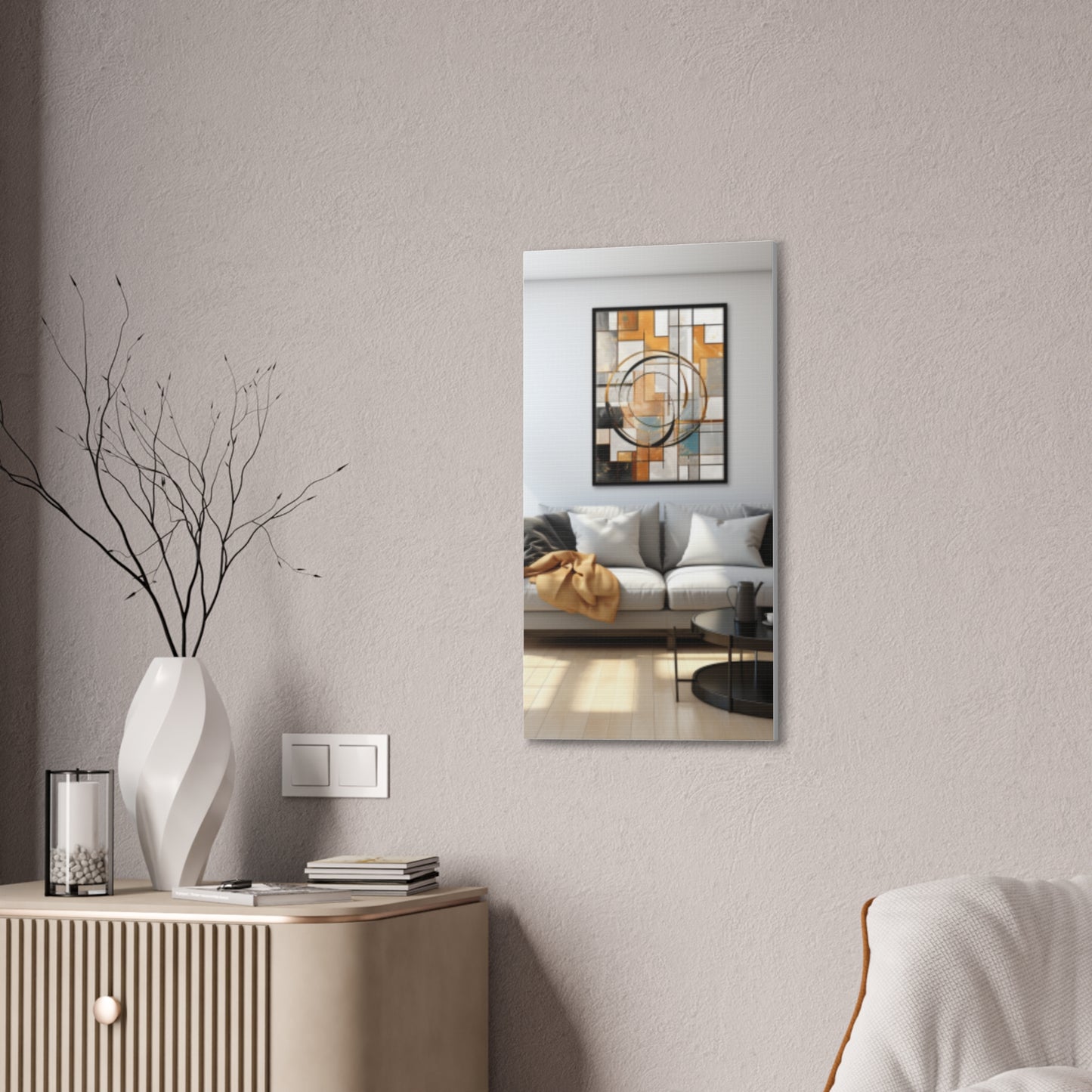 Gold and Black Elegance: A Symphony of Sophistication Canvas Print