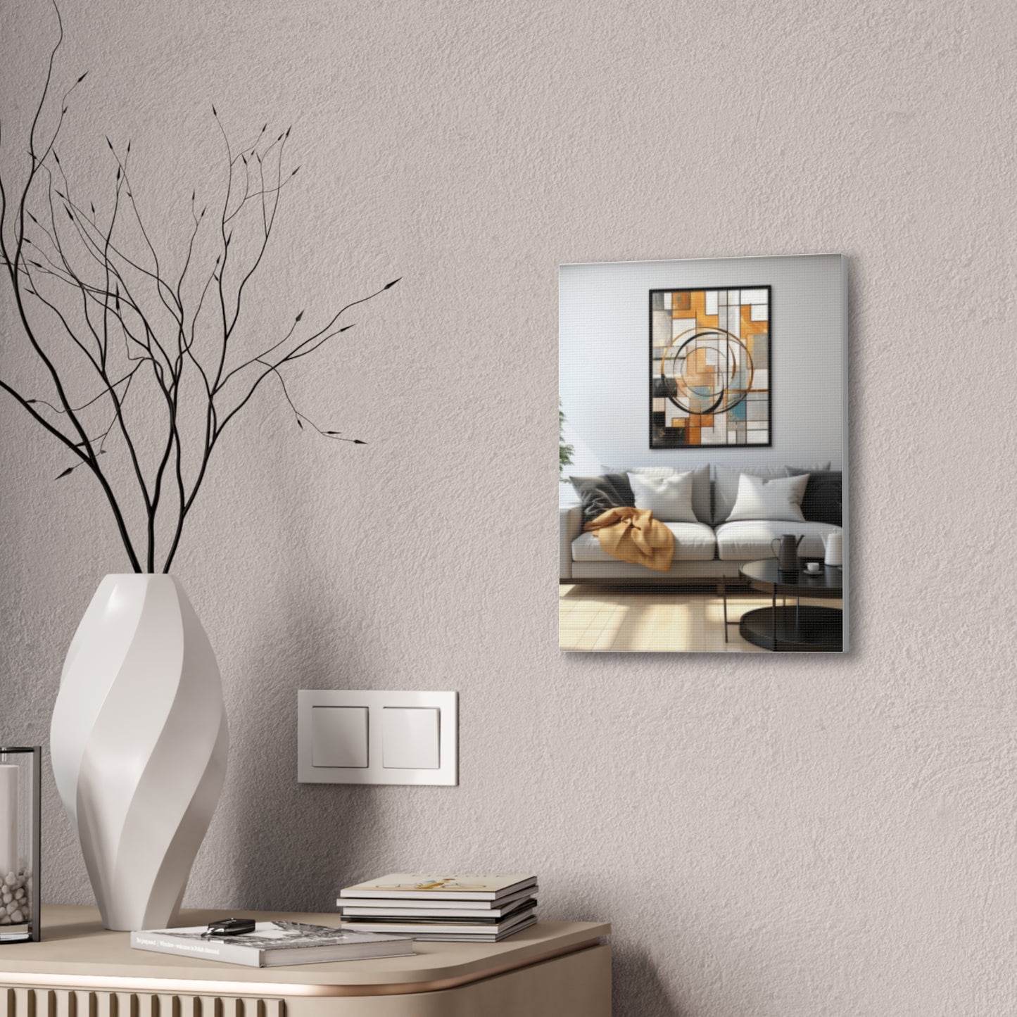 Gold and Black Elegance: A Symphony of Sophistication Canvas Print