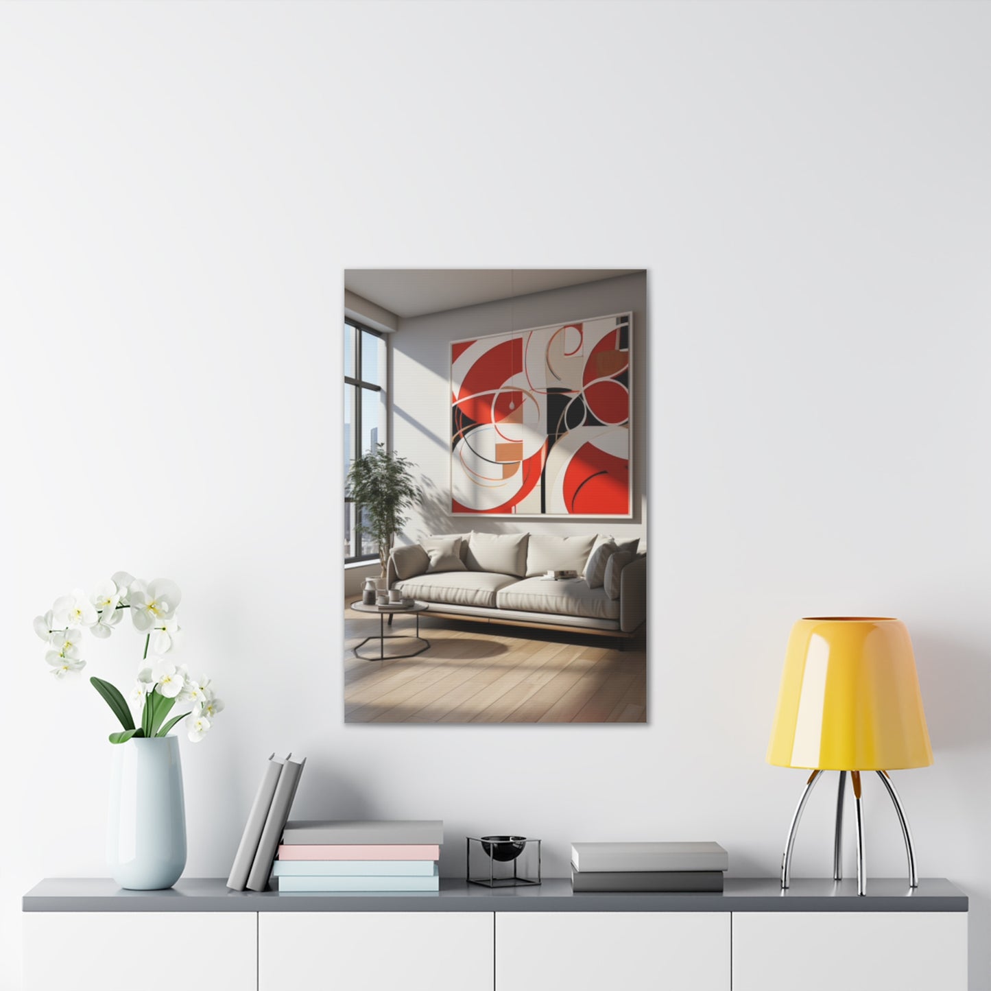 Crimson Elegance: A Symphony of Sophistication Canvas Print