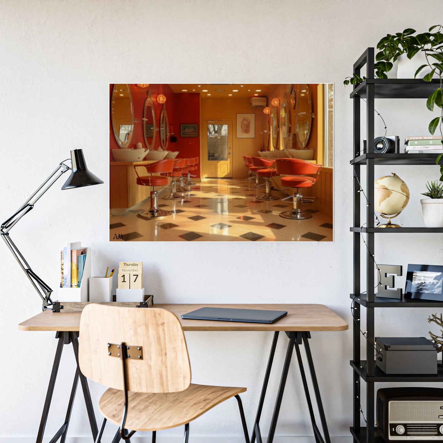 Black Hair Salon Interiors: Poster Prints Celebrating Style
