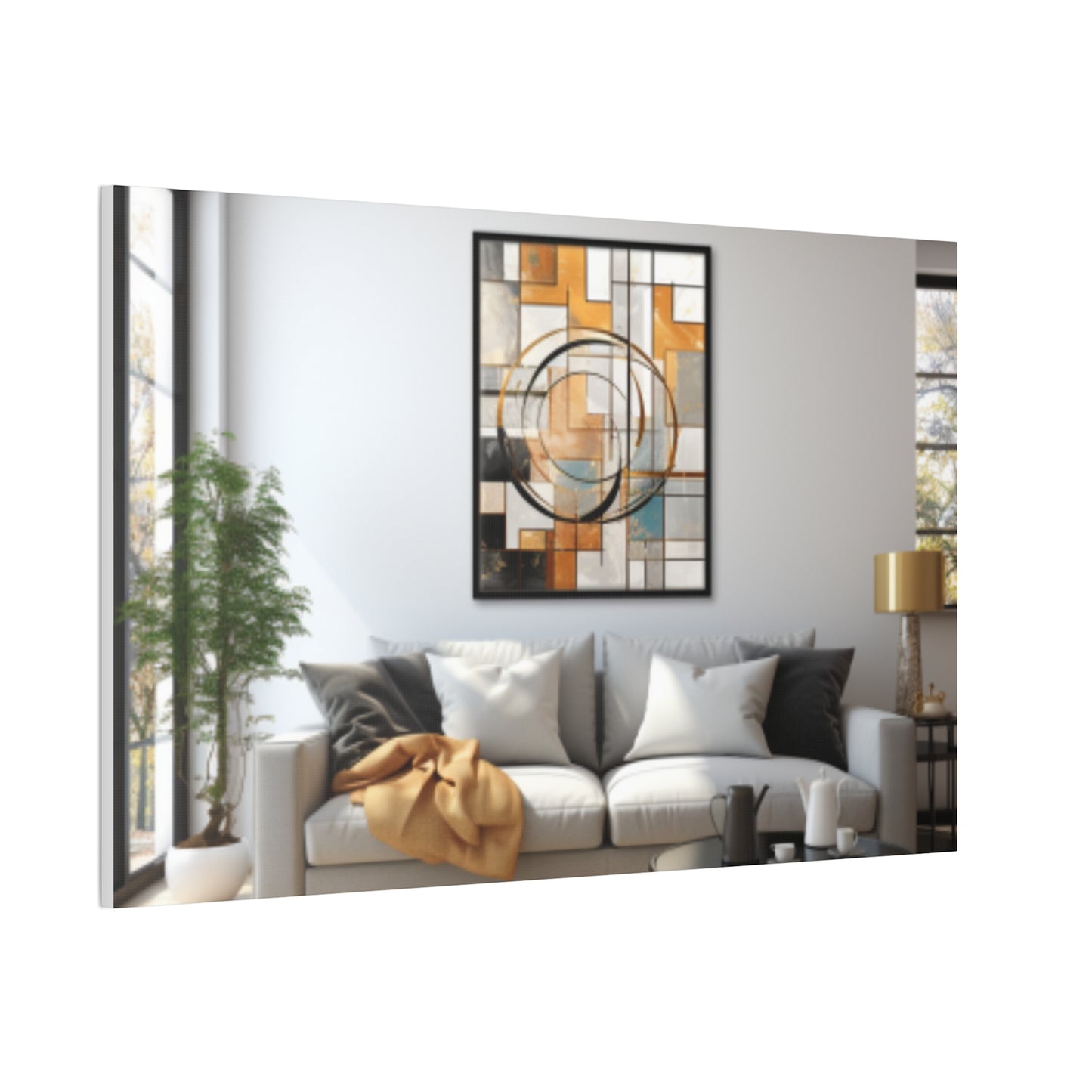 Gold and Black Elegance: A Symphony of Sophistication Canvas Print
