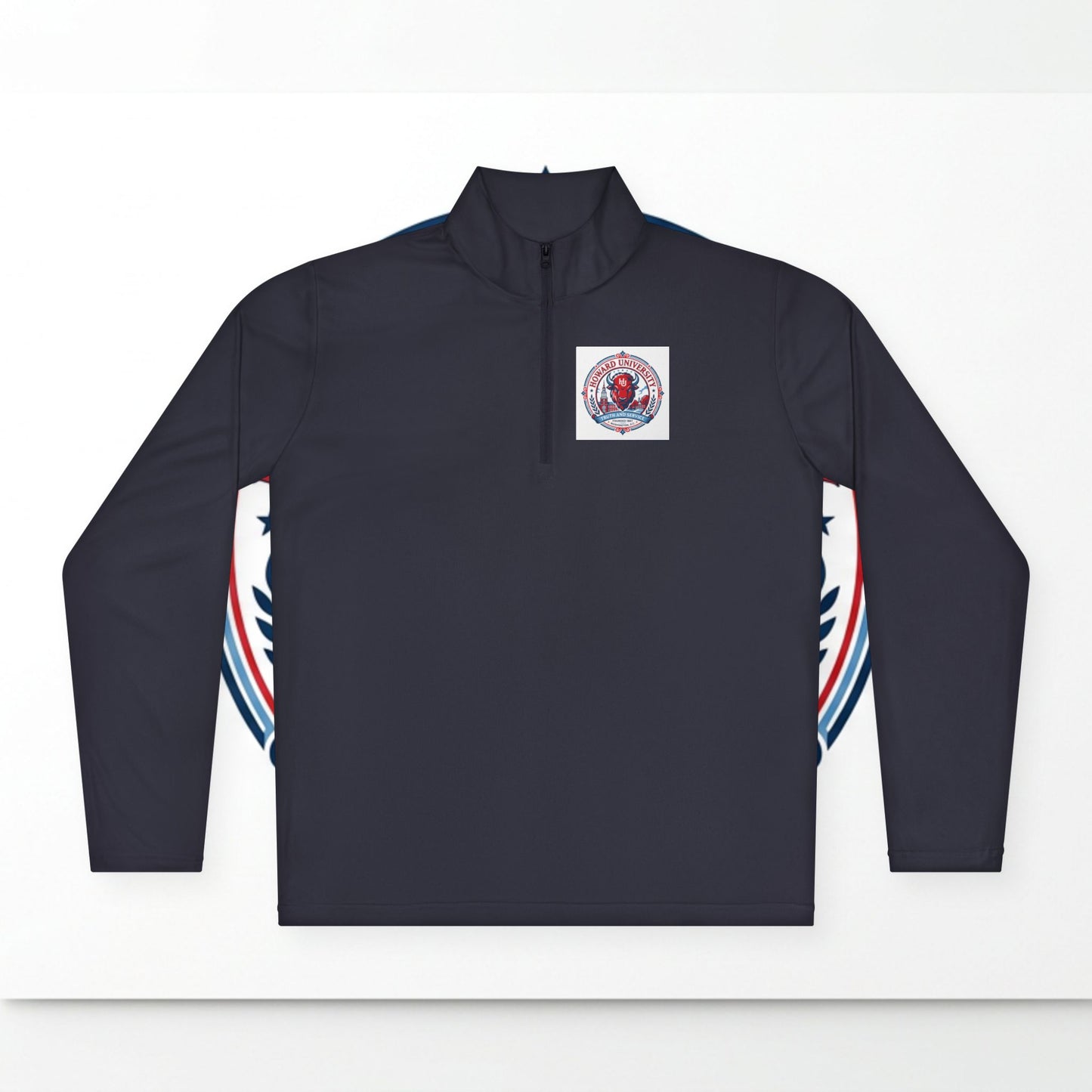 Howard University Legacy Unisex 1/4 Zip Pullover – Classic Solid Color HBCU Pride Collection/ Truth and Service