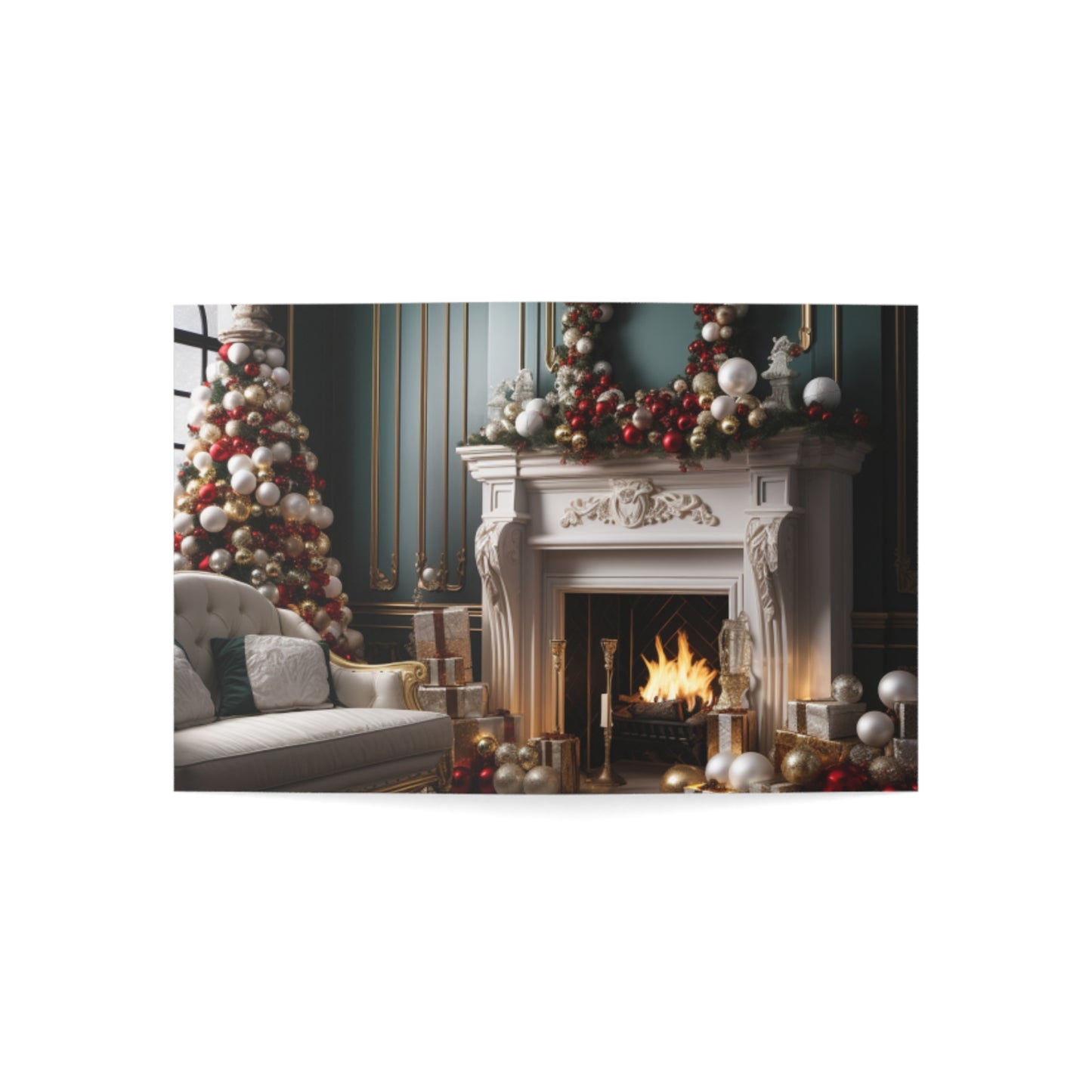 Regal Radiance: Opulent Christmas Greeting Cards