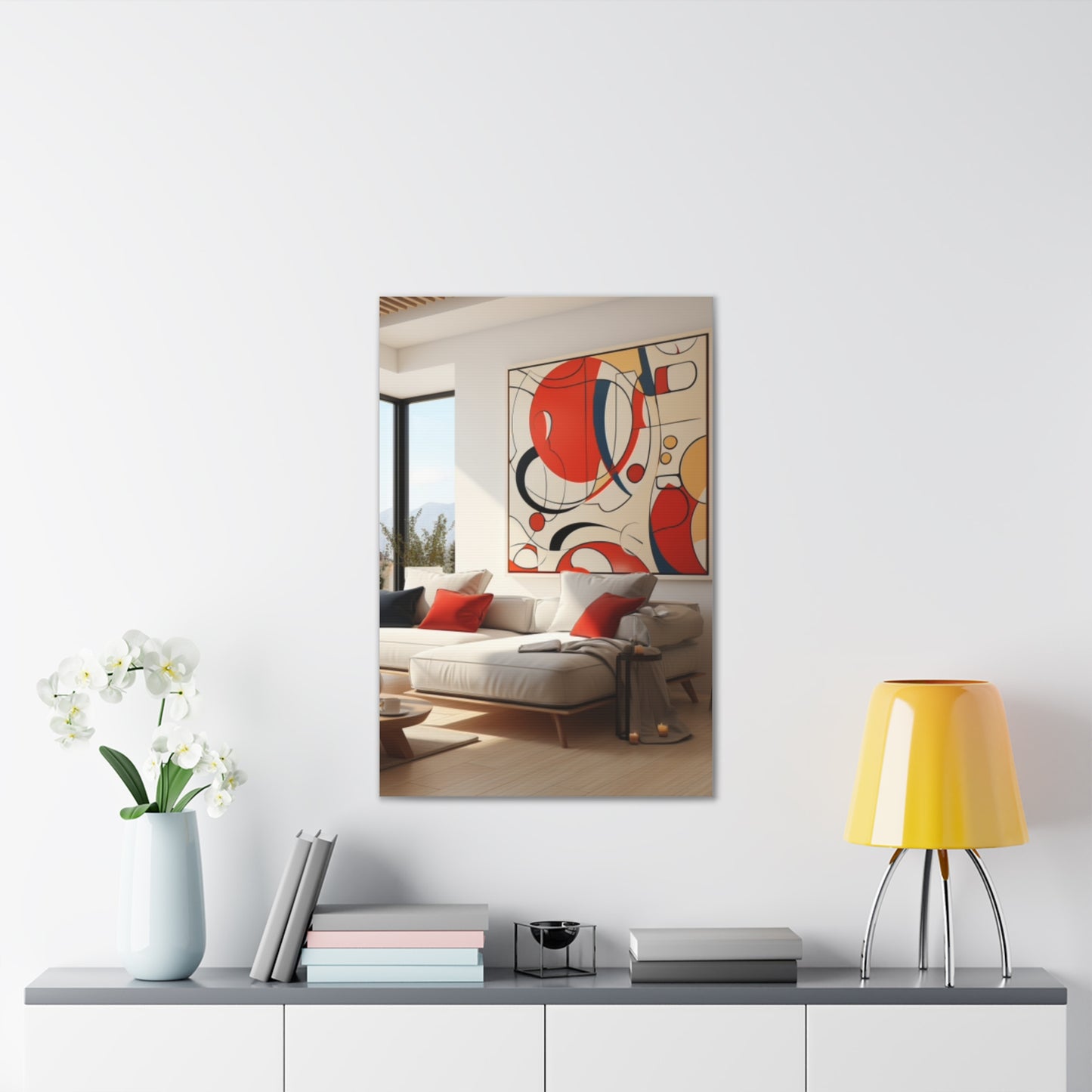 Crimson Elegance: A Symphony of Sophistication Canvas Print