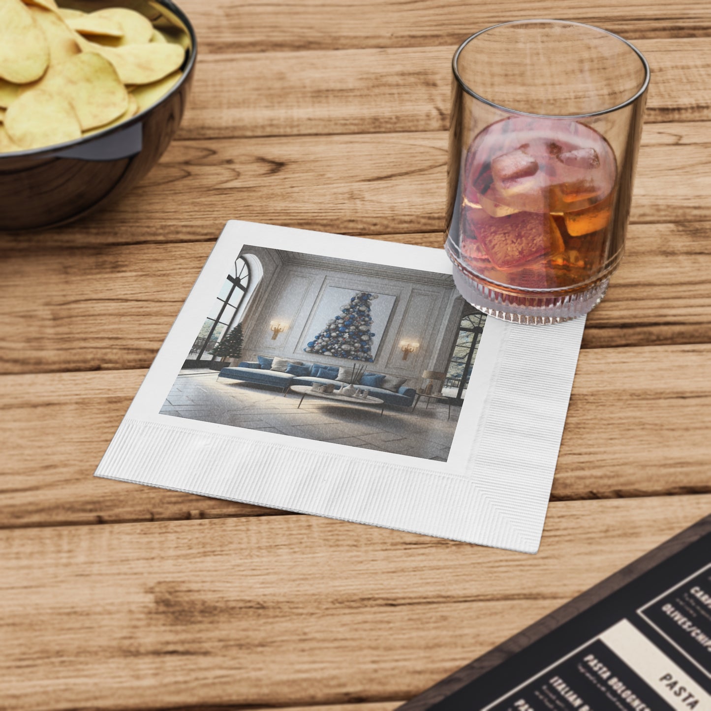 Dynamic Holiday Napkins for Sophisticated Living Spaces