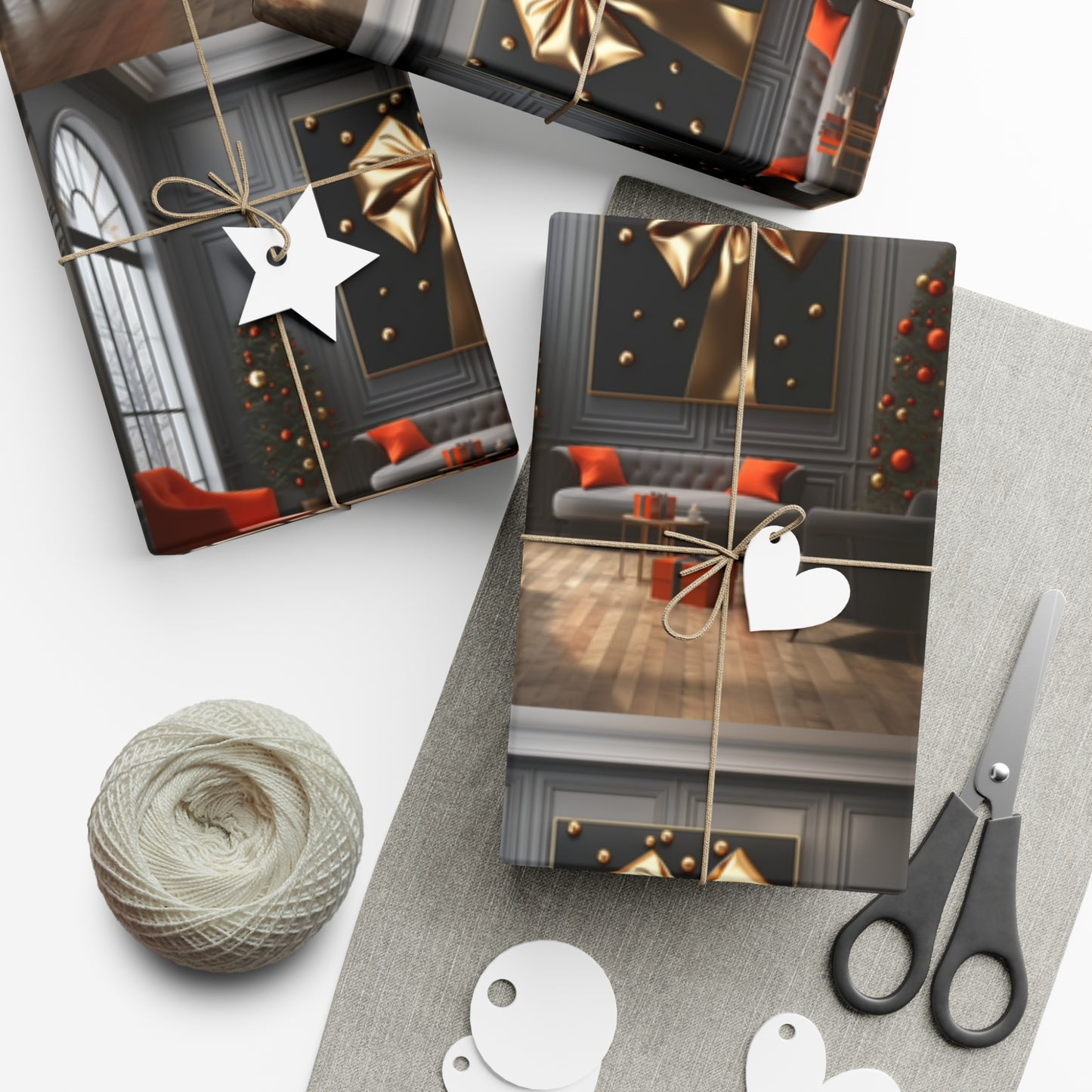 Elegant Gold Holiday Wrapping Paper Collection – Elevate Your Gifts with Sophisticated Style