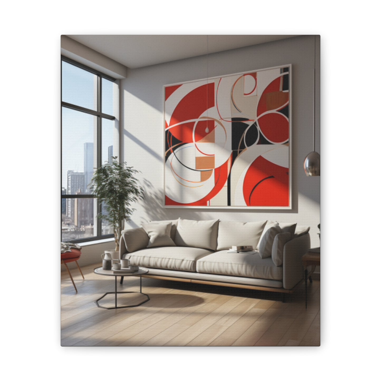 Crimson Elegance: A Symphony of Sophistication Canvas Print
