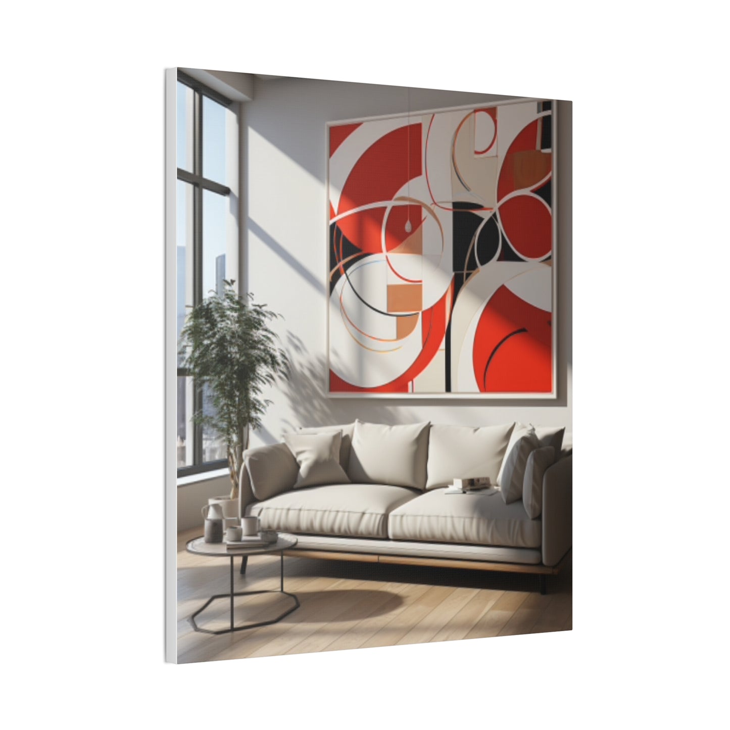 Crimson Elegance: A Symphony of Sophistication Canvas Print