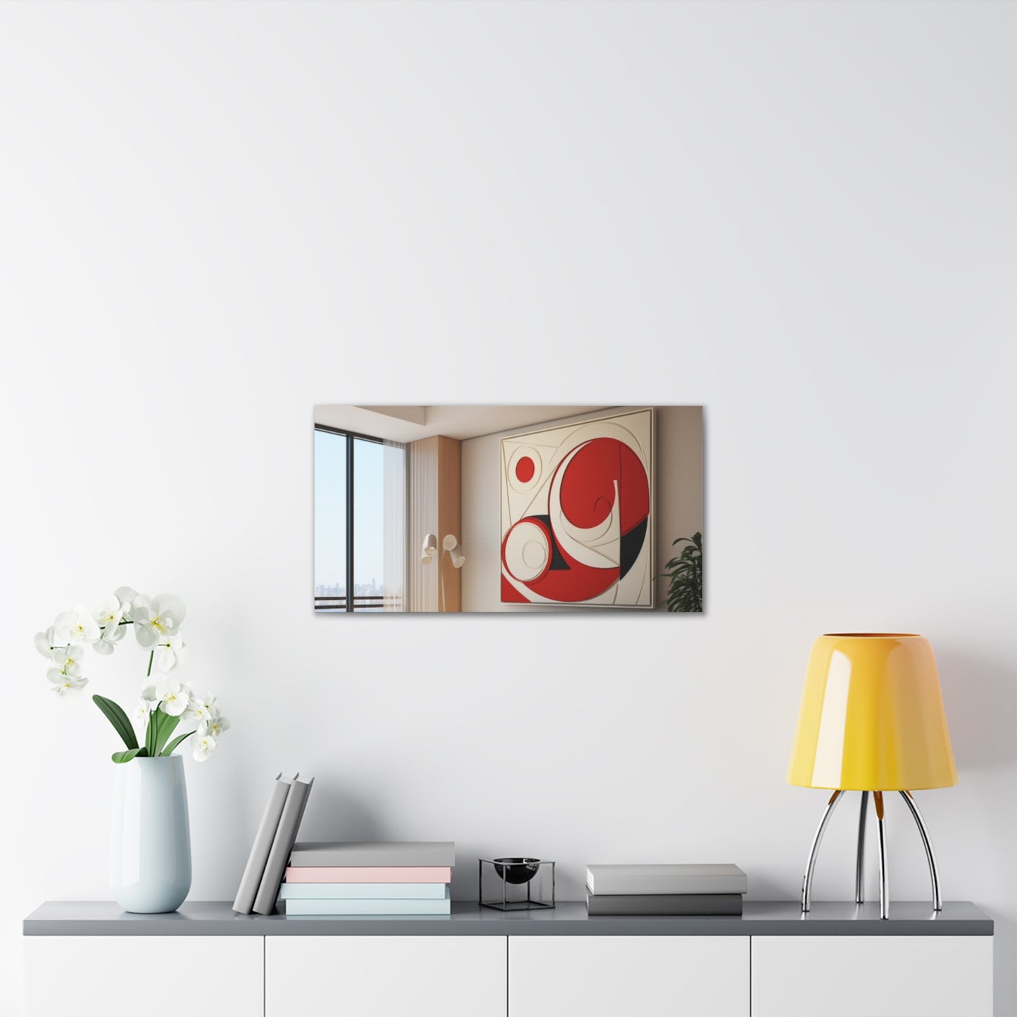 Crimson Elegance: A Symphony of Sophistication Canvas Print